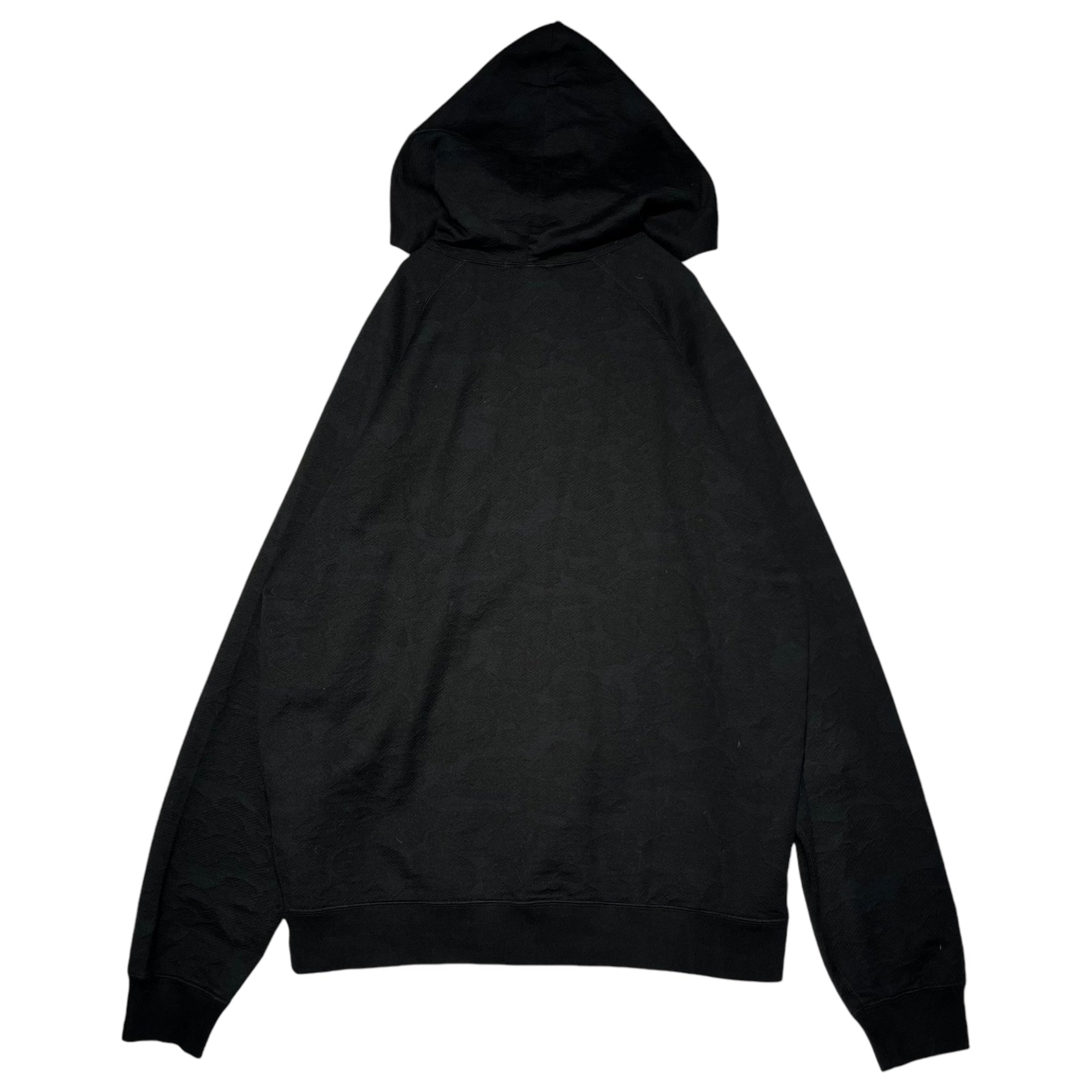 A BATHING APE(アベイシングエイプ) Embossed zip-up hoodie 型押し ジップアップ パーカー L ブラック