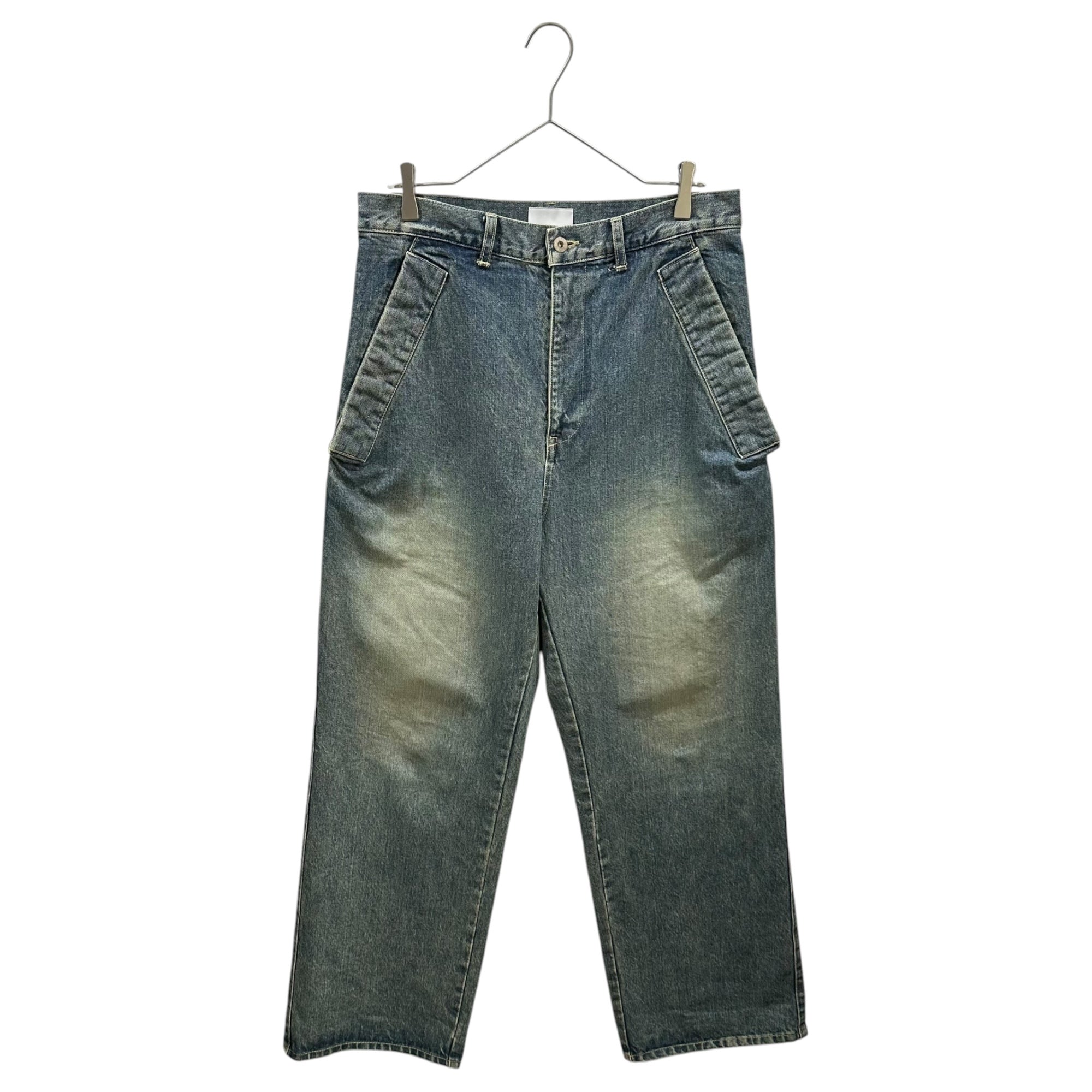 Sise(シセ) Drop Pocket Denim Pants ドロップ ポケット デニム パンツ DE-PT-01 1 ライトインディゴ オーバーサイズ 著名人着用品