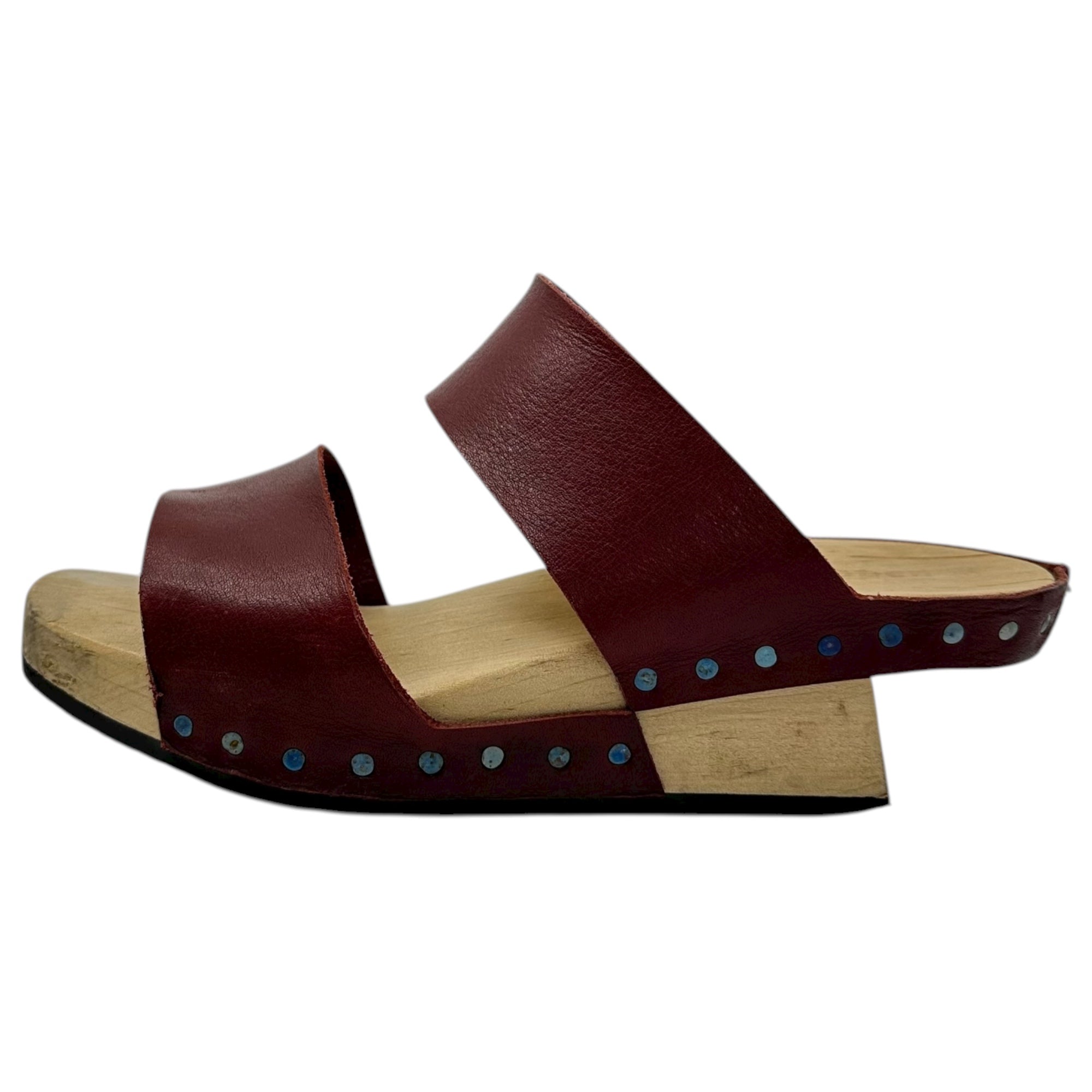 trippen(トリッペン) CANDY Sandals キャンディ サンダル ウッド レザー 24cm程度 バーガンディ×ナチュラル