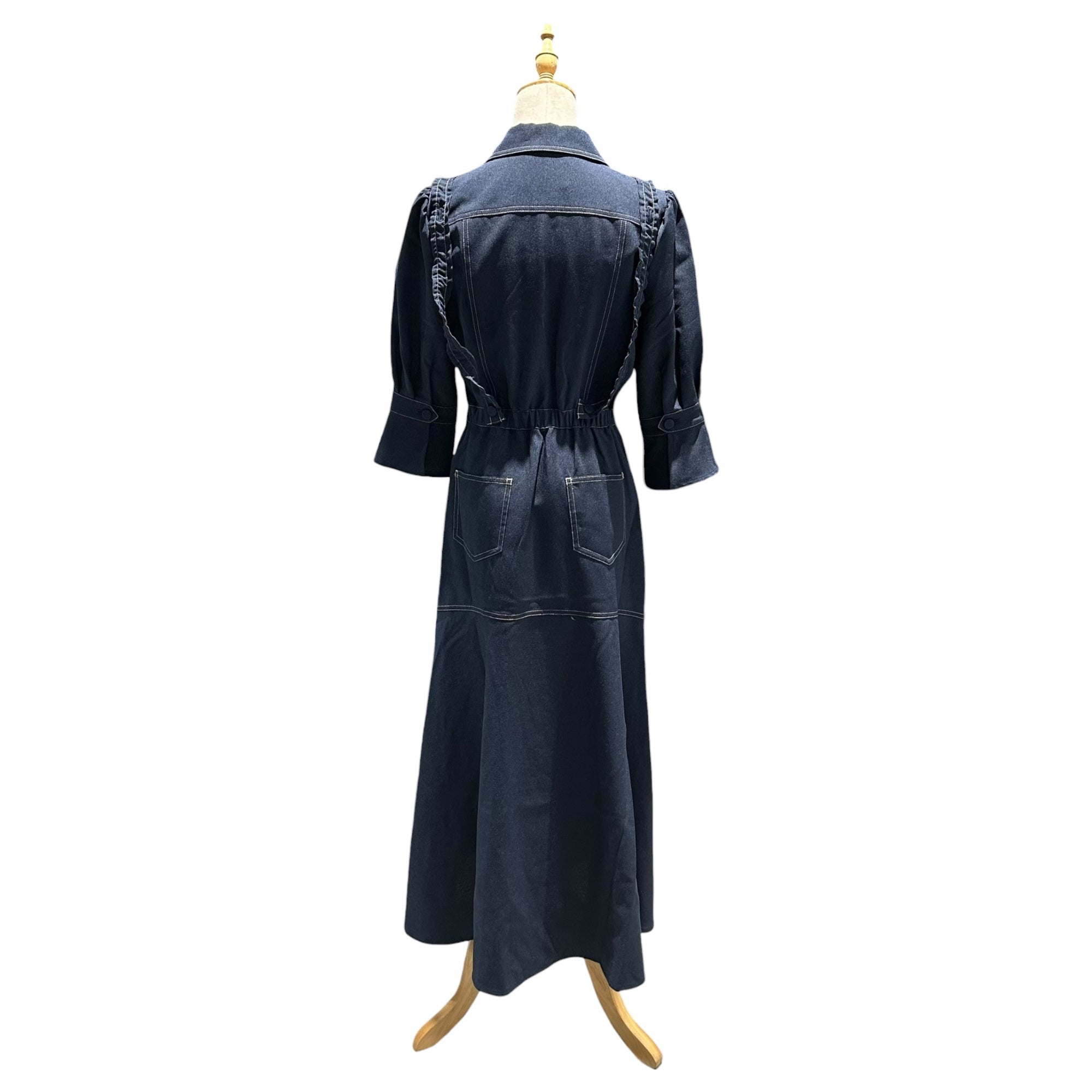 AMERI(アメリ) 2021SS Tailored Suspender Dress テーラー サスペンダー ドレス 01110920701 ネイビー
