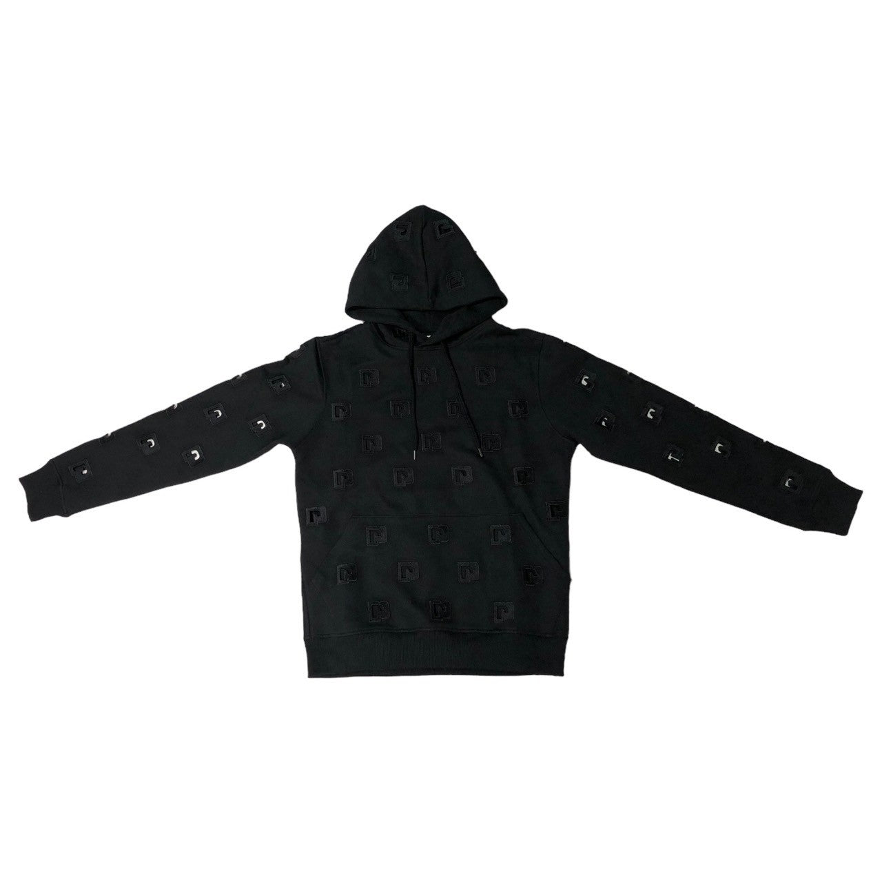 paco rabanne(パコラバンヌ) laser cut logo pullover hoodie レーザーカット ロゴ プルオーバー フーディ 18EJTO729CO0004 S ブラック パーカー 国内代理店タグ無し