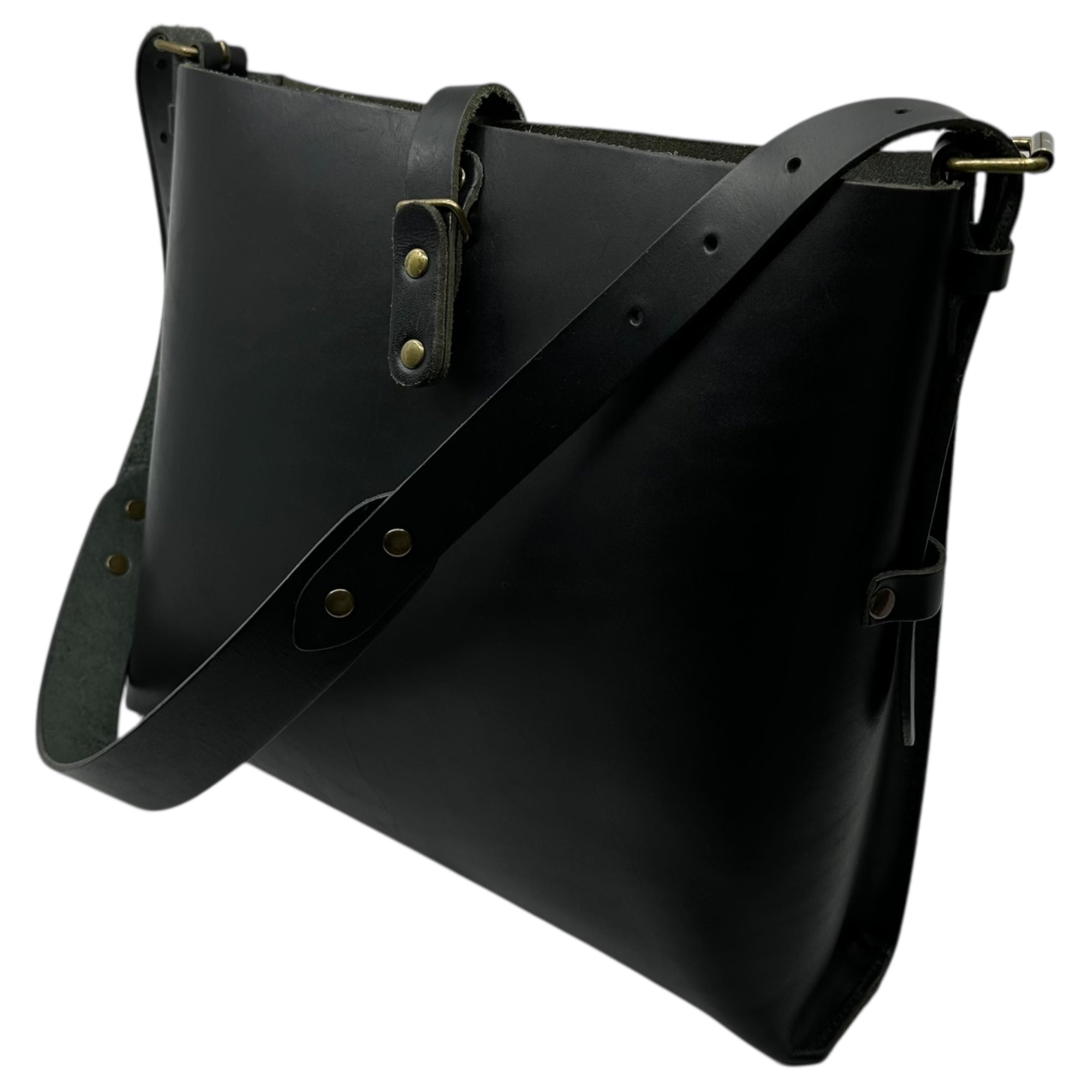 TIDEWAY(タイドウェイ) Big type leather shoulder bag ビッグタイプ レザー ショルダー バッグ ブラック