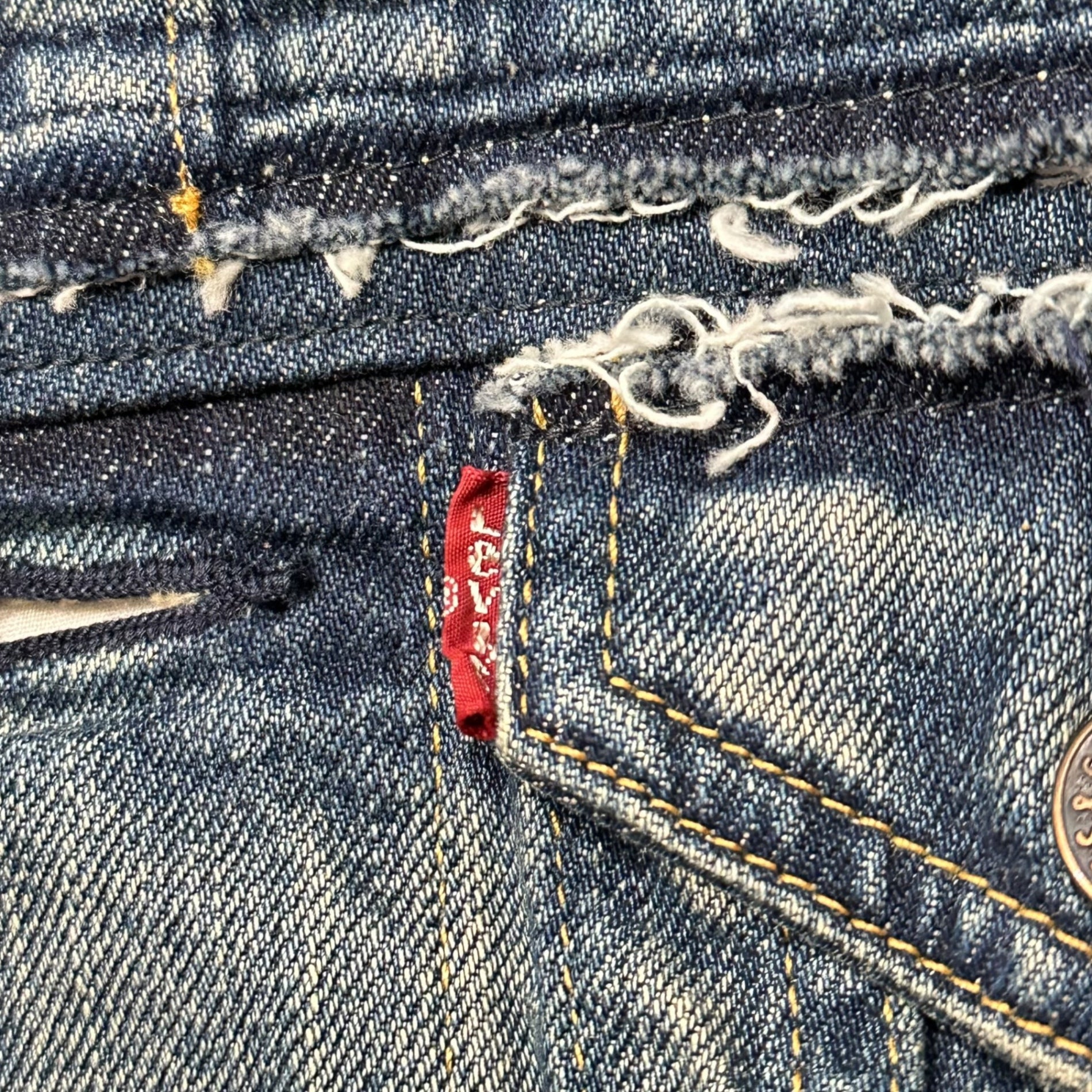 JUNYA WATANABE MAN×Levi's(ジュンヤワタナベマン×リーバイス) 25SS Cotton Denim Product Processing Customization  綿デニム 製品加工カスタマイズ Levi's Wネーム WO-J207 S インディゴ 再構築 ジャケット