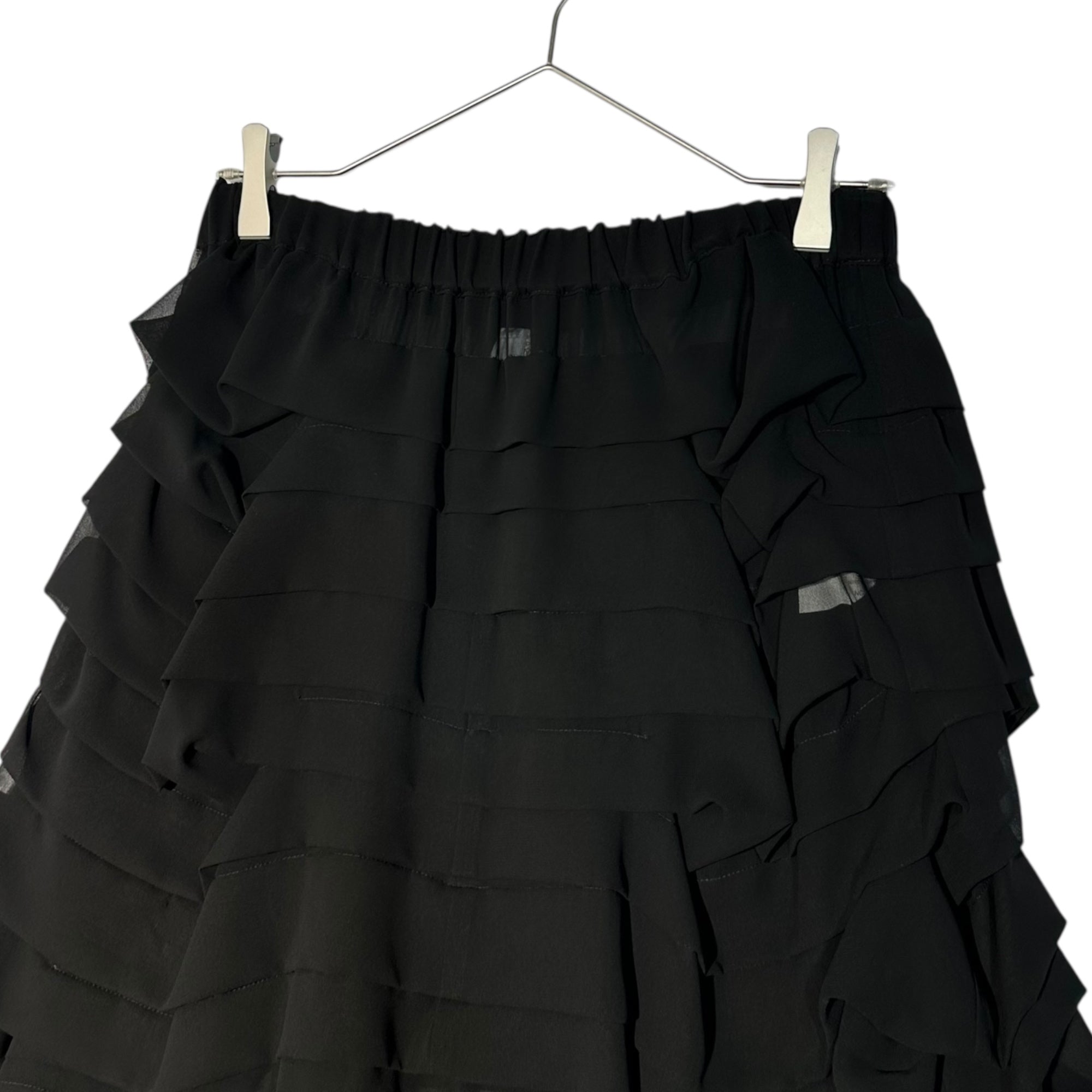 COMME des GARCONS COMME des GARCONS(コムデギャルソンコムデギャルソン) 14AW See-through tiered wide easy balloon pants シースルー ティアード ワイド イージー バルーン サルエル パンツ RN-P026 S ブラック
