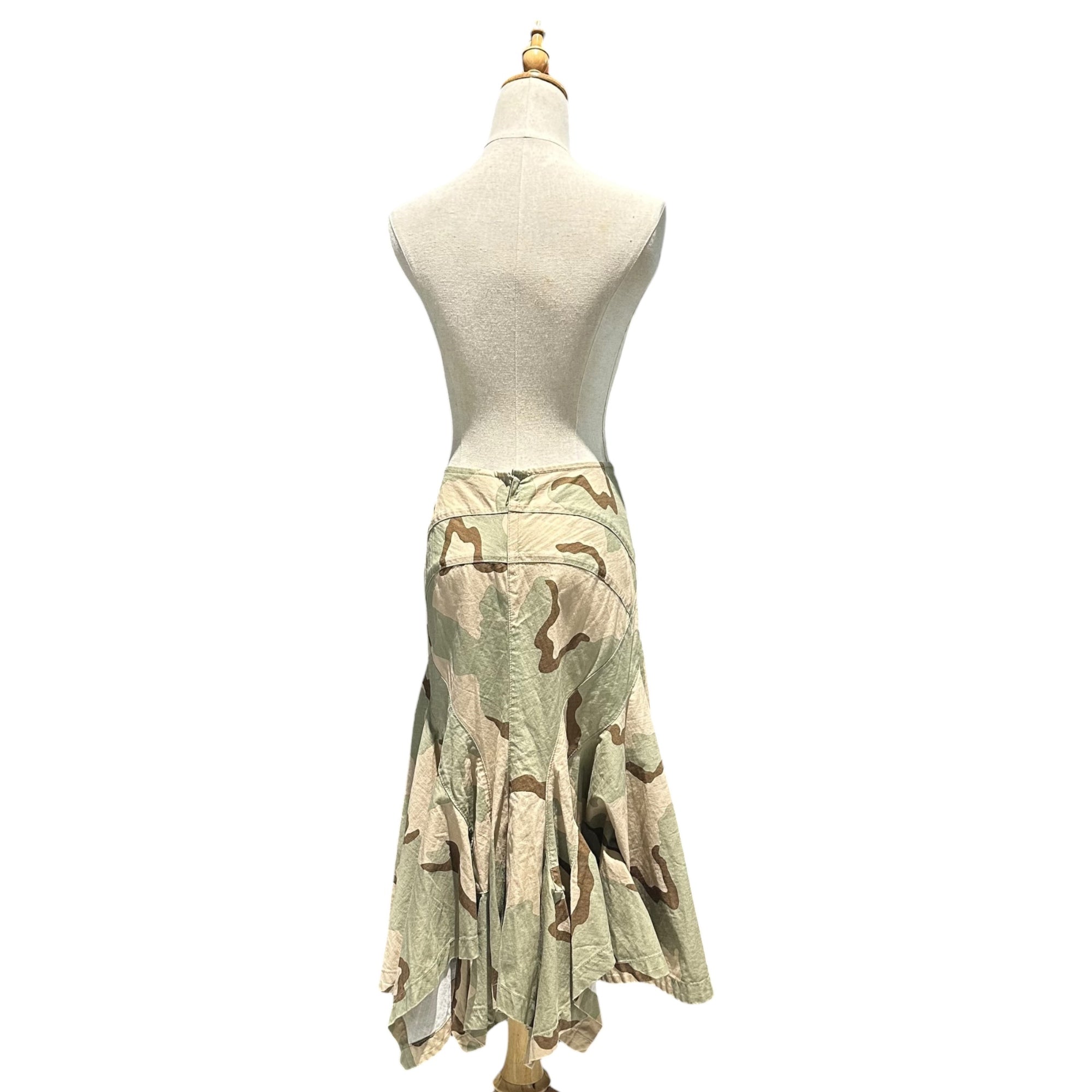 JUNYA WATANABE COMME des GARCONS(ジュンヤワタナベコムデギャルソン) 2006SS Dessert Camo Flare Skirt デザートカモ フレア スカート JQ-S053 SS ベージュ×カーキ AD2005