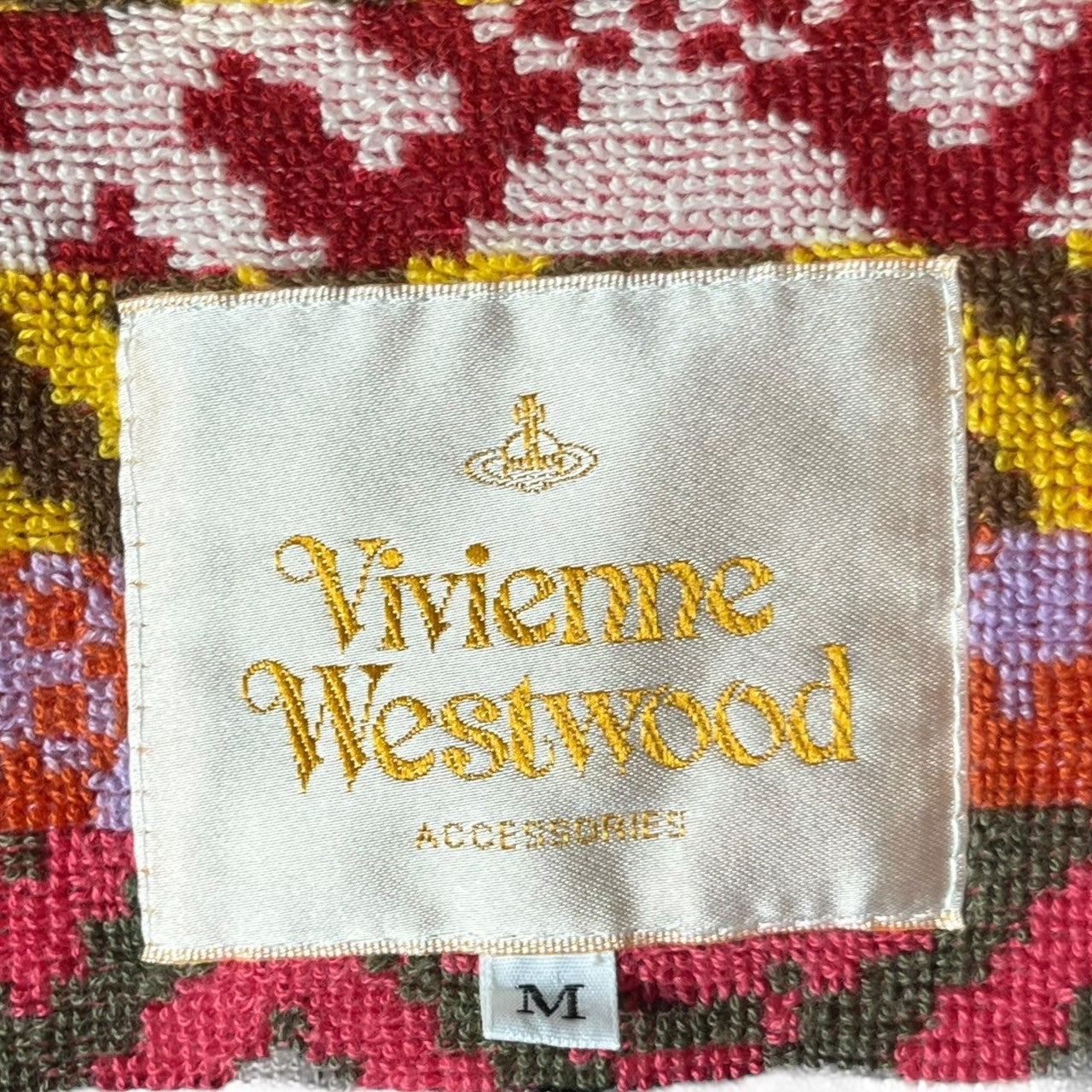 Vivienne Westwood ACCESSORIES(ヴィヴィアンウエストウッドアクセサリー) Ethnic orb pattern terry gown jacket エスニック オーブ 総柄 ガウン ジャケット M マルチ ローブ ロゴ刺繍