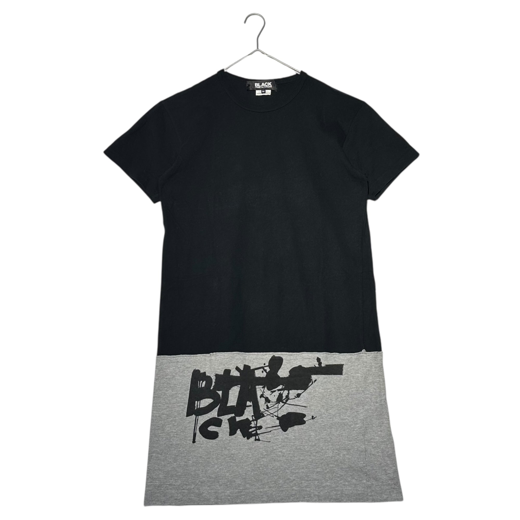 BLACK COMME des GARCONS(ブラックコムデギャルソン) 12SS Switch L/S Tee 切替 ロング 半袖 Tシャツ 1I-T208 M ブラック×グレー AD2011