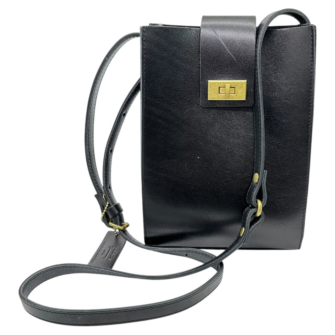 MOSS TIDEWAY(タイドウェイ) Leather box shoulder bag レザー ボックス ショルダー バッグ ブラック
