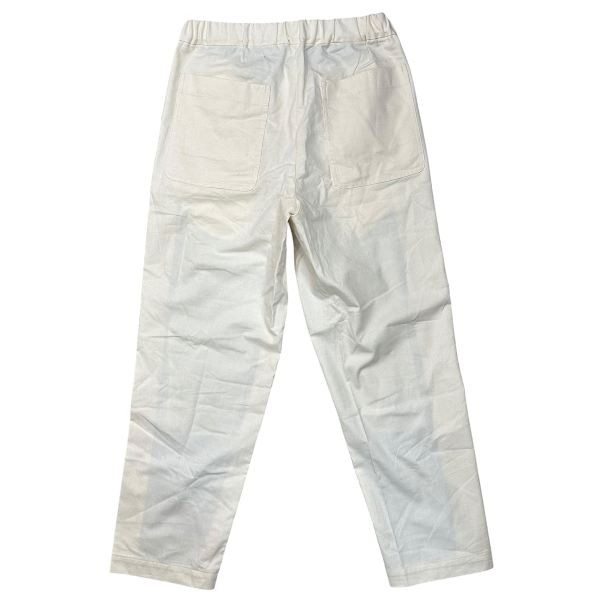 COMME des GARCONS HOMME PLUS(コムデギャルソンオムプリュス) 2002SS Mixed-Material Tapered Pants 異素材 切り替え テーパード パンツ PE-P010 S ブルー×アイボリー 00s アーカイブ トラッドの破壊 蛍光期