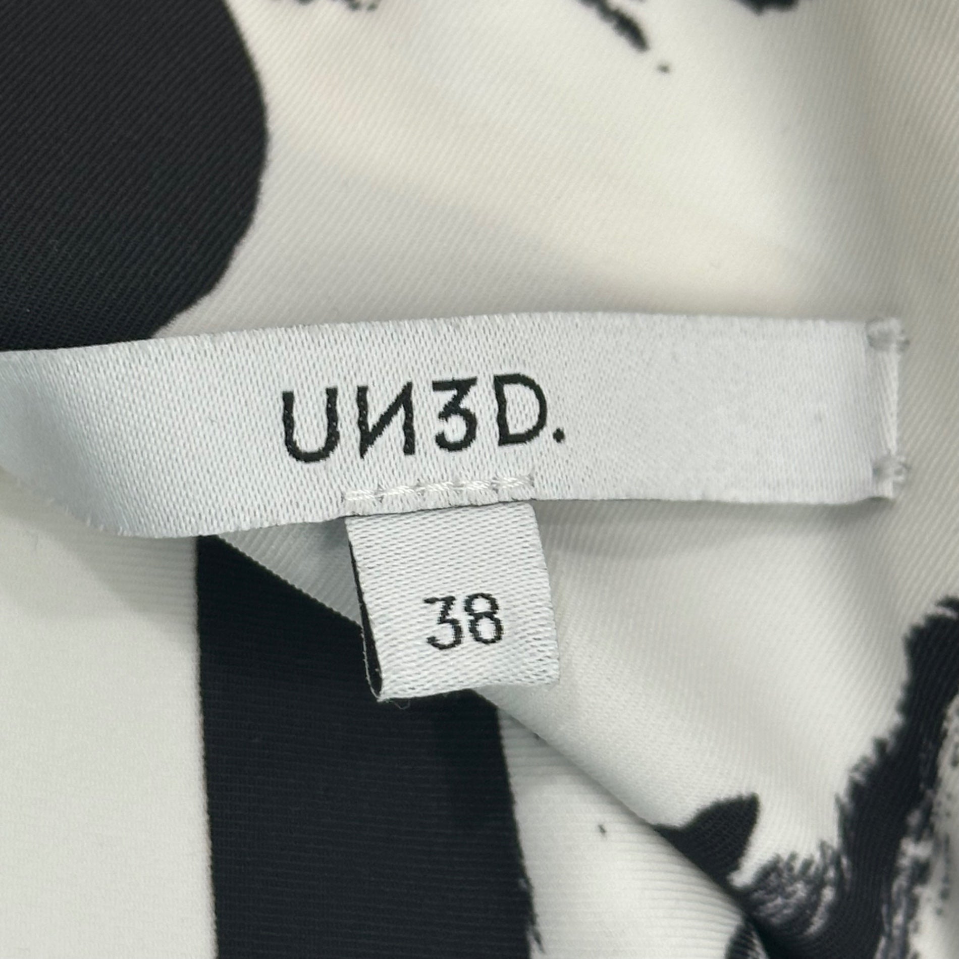 UN3D.(アンスリード) High-waisted maxi skirt ハイウエスト マキシ スカート 522020800301-01 38(M程度) ホワイト×ブラック