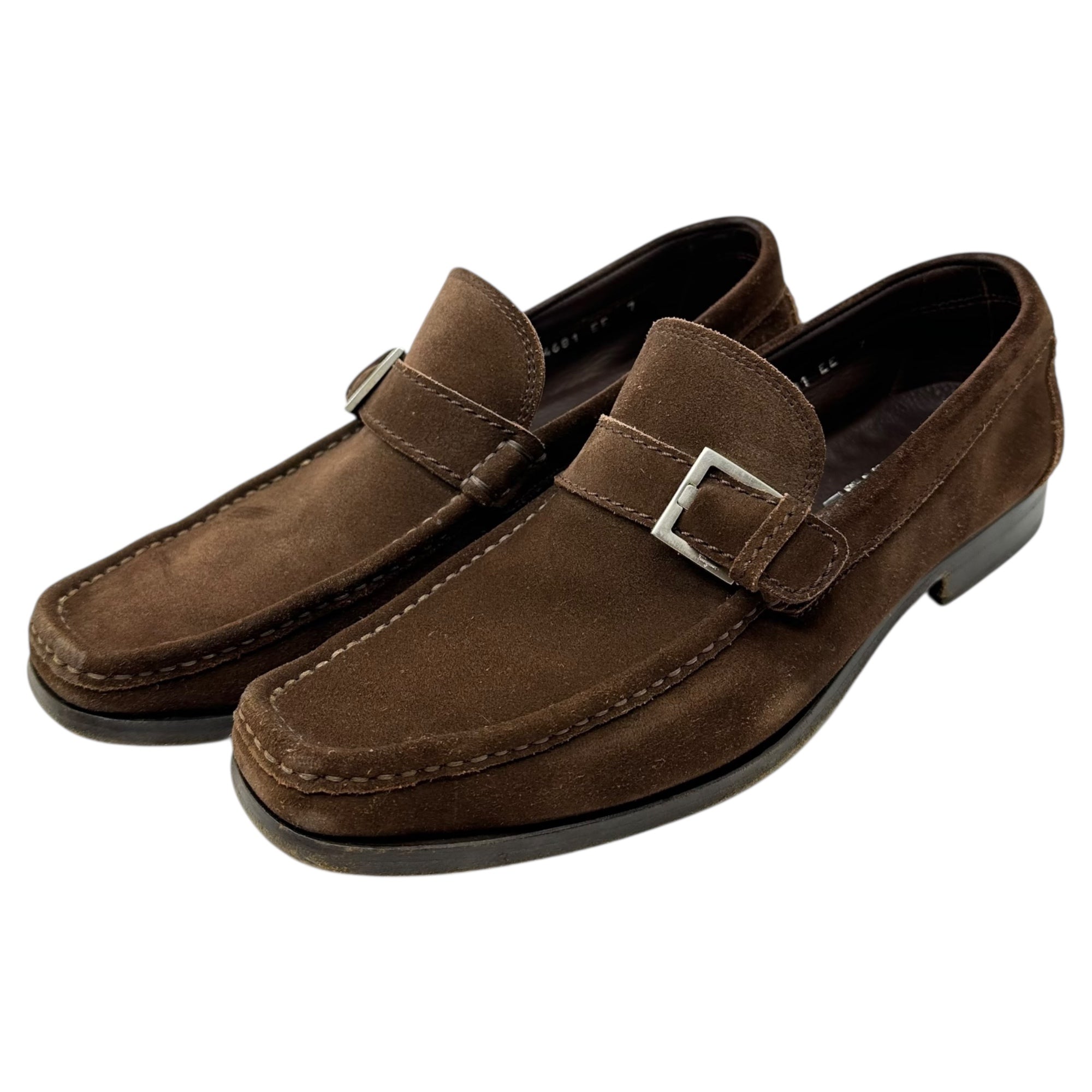Salvatore Ferragamo(サルヴァトーレフェラガモ) Suede Leather Loafers スウェード レザー ローファー UR14681 7EE(25cm) ブラウン