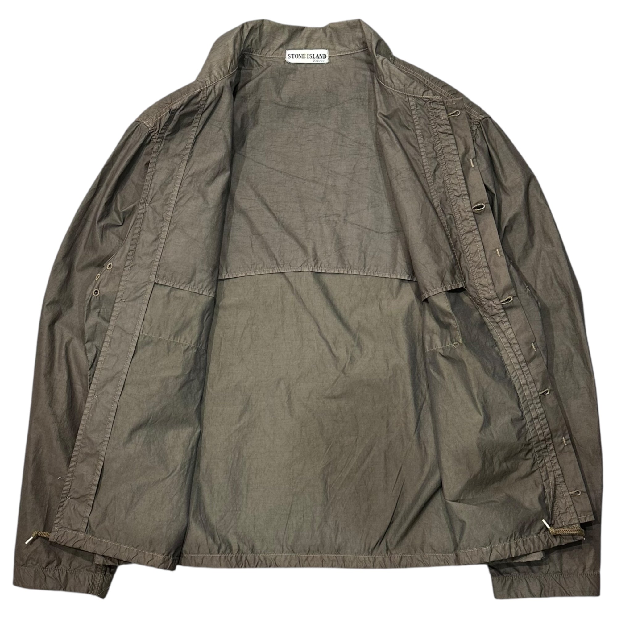 STONE ISLAND(ストーンアイランド) 02SS Cotton Nylon Tela Garment Dyed Military Jacket コットン ナイロン テラ ガーメントダイ ミリタリー ジャケット 3616M027 XL カーキ 00’s