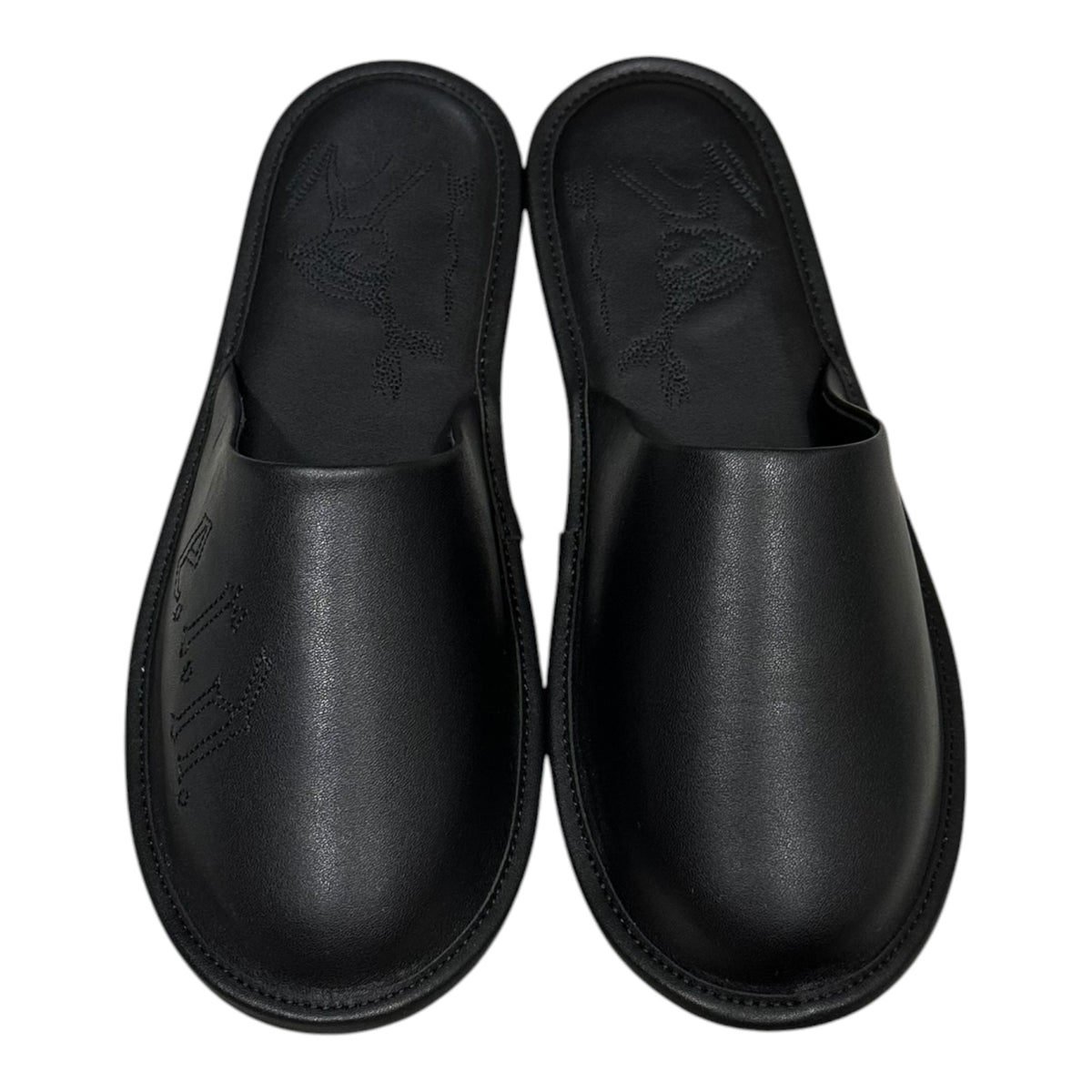 ENFANTS RICHES DÉPRIMÉS(アンファンリッシュデプリメ) Insole Stitching Lether Hotel Slipper インソール ステッチ ワーク レザー ホテル スリッパ サンダル 40 ブラック 稀少アイテム