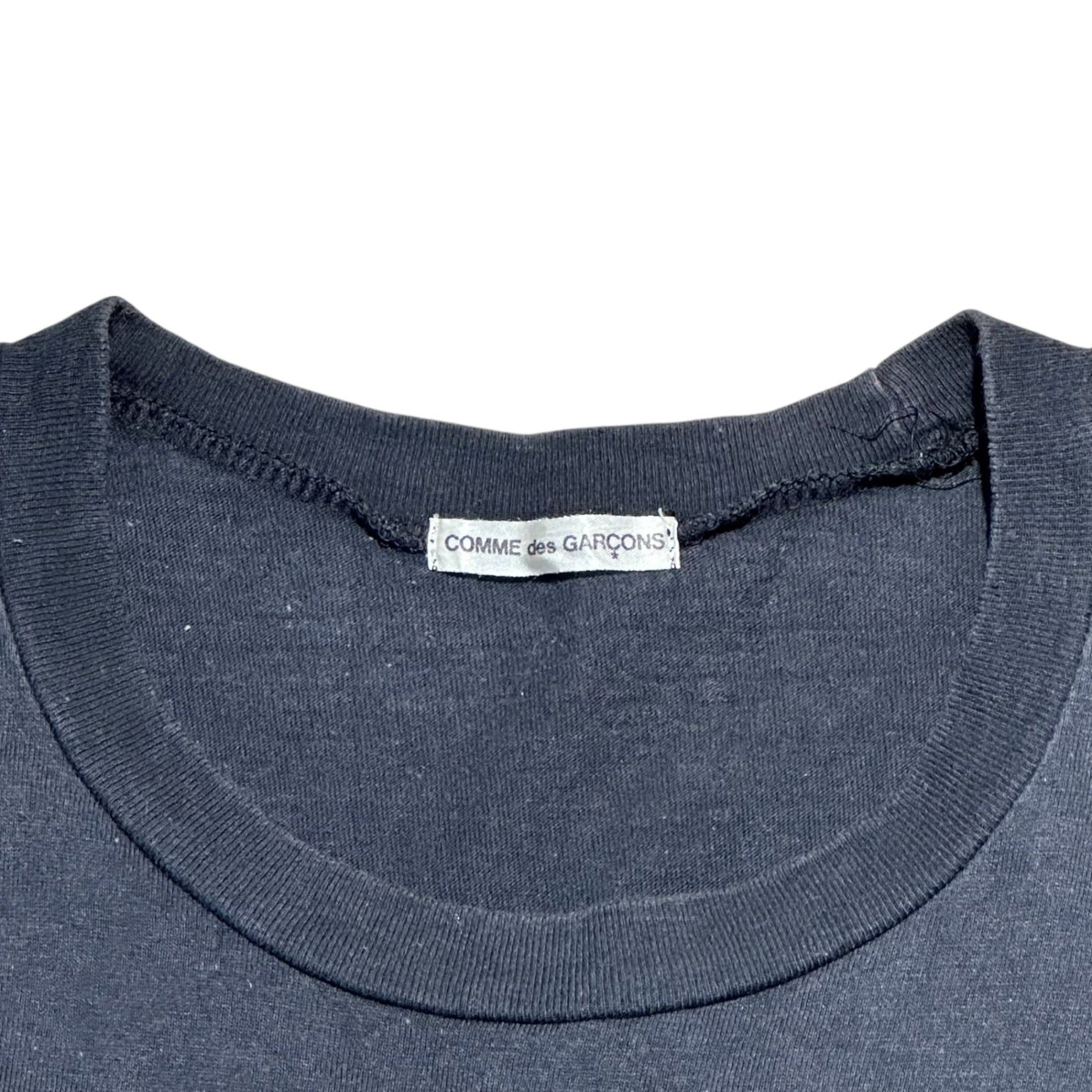 COMME des GARCONS(コムデギャルソン) 70s～80s Back Logo Sleeveless T-Shirt 70年～80年代 バックロゴ ノースリーブ Tシャツ AD表記無 FREE ブラック×ゴールド 川久保玲 本人期 最初期タグ