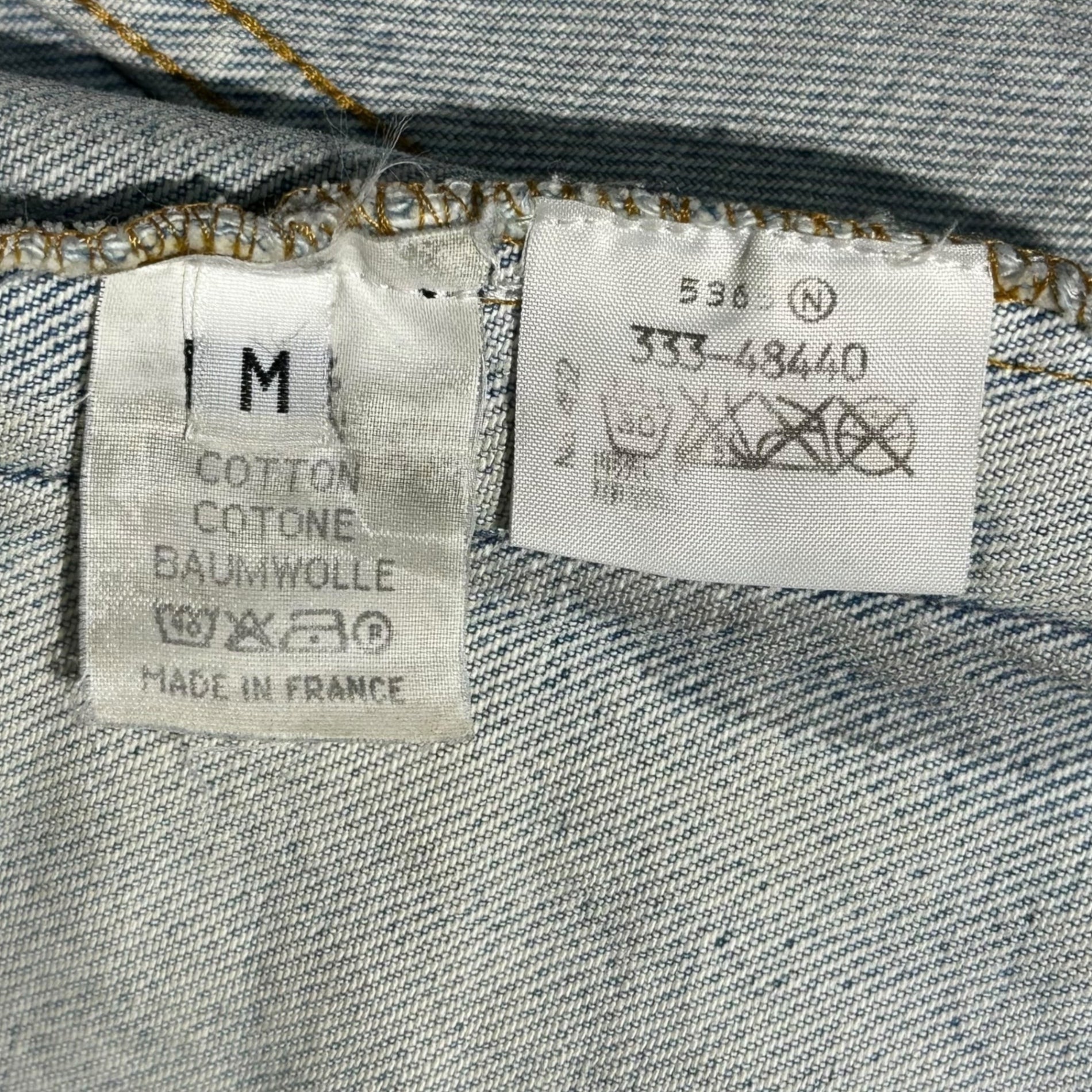 【SALE対象外】Maison Martin Margiela(メゾン マルタンマルジェラ) 2000SS ⓪ ⑩ Artisanal Paint Denim Trucker Jacket アーティザナル 再構築 デニム トラッカー ジャケット 333-48440 M ブラック 00's オリゾンティタグ 本人期 リーバイス3rdモデル ポケット有Ver