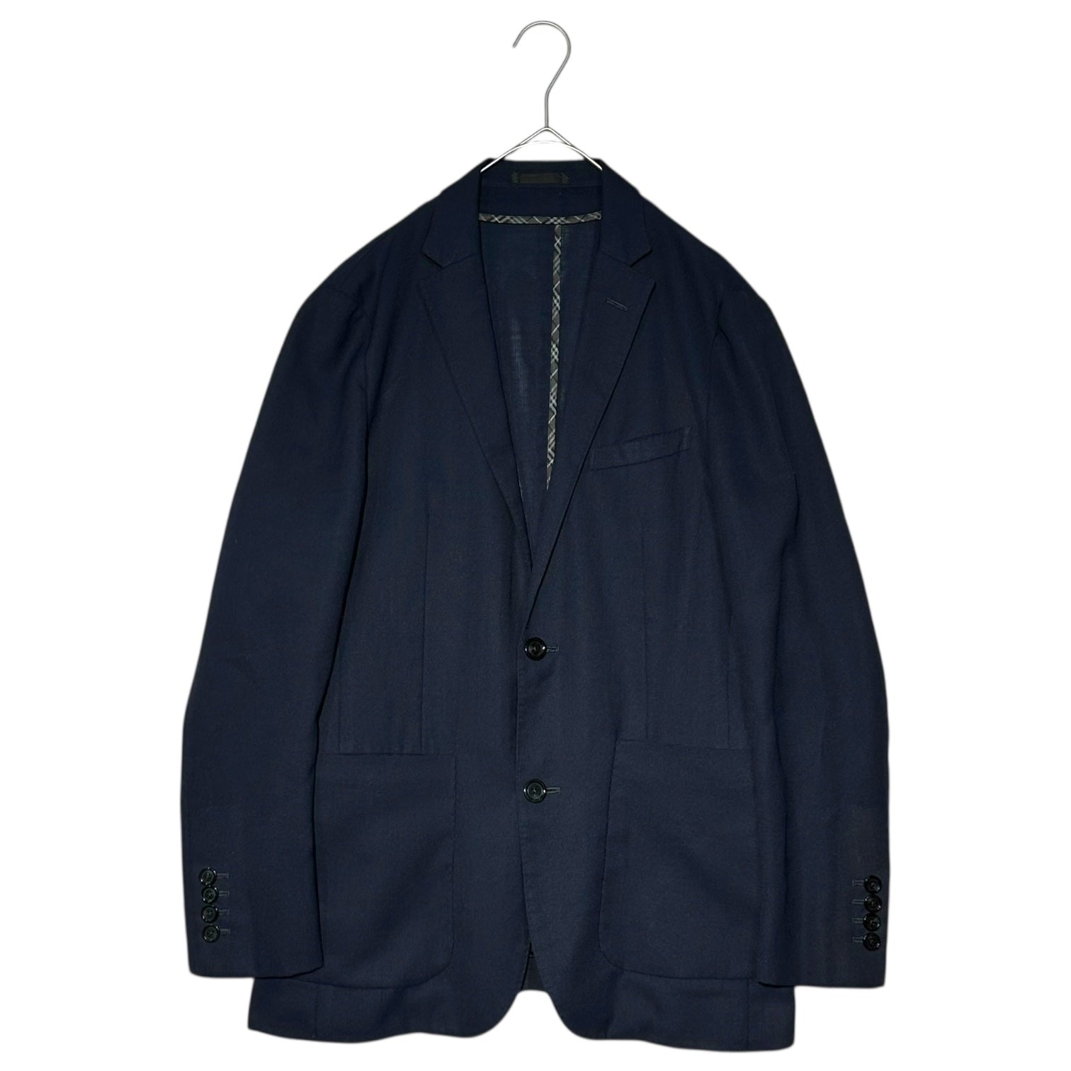 BURBERRY BLACK LABEL(バーバリーブラックレーベル) 2B Tailored Jacket 2B テーラード ジャケット D1E00-999 M ネイビー 夏用
