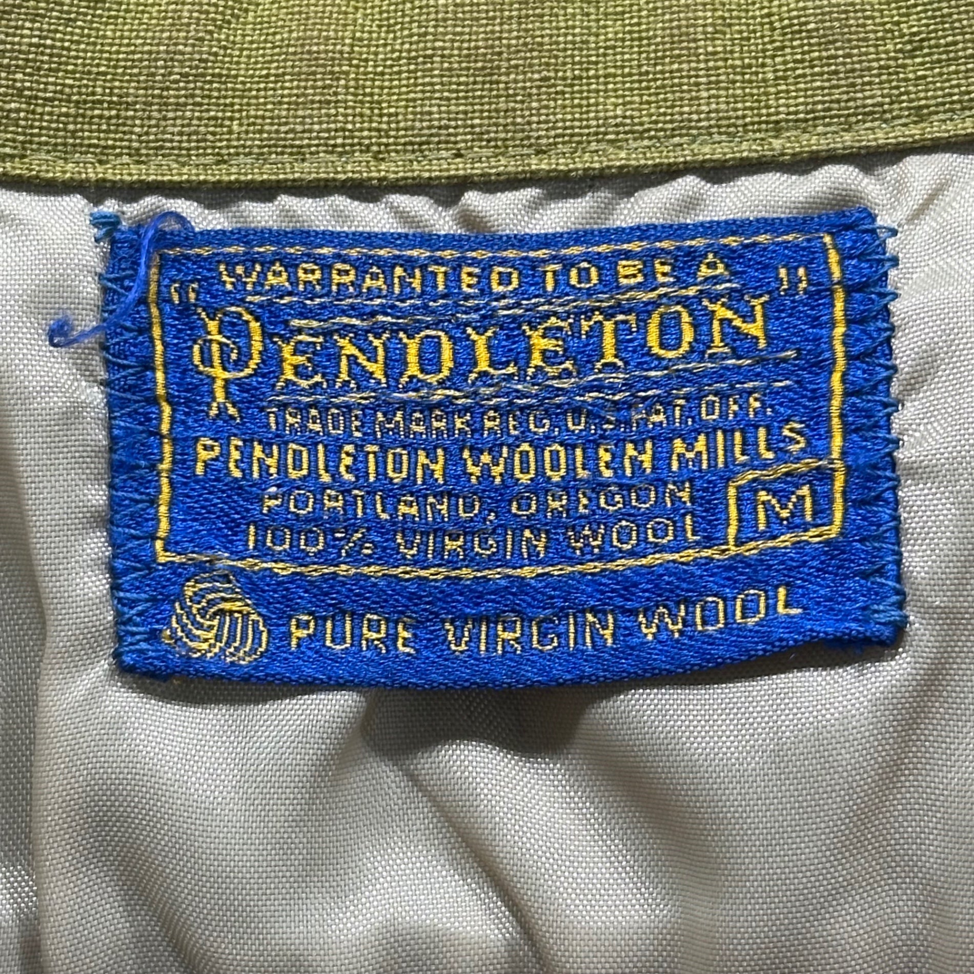 PENDLETON(ペンドルトン) 60's Vintage Boat Shirt 単色 ヴィンテージ ボート シャツ M ライトグリーン 60年代 開襟 オープンカラー