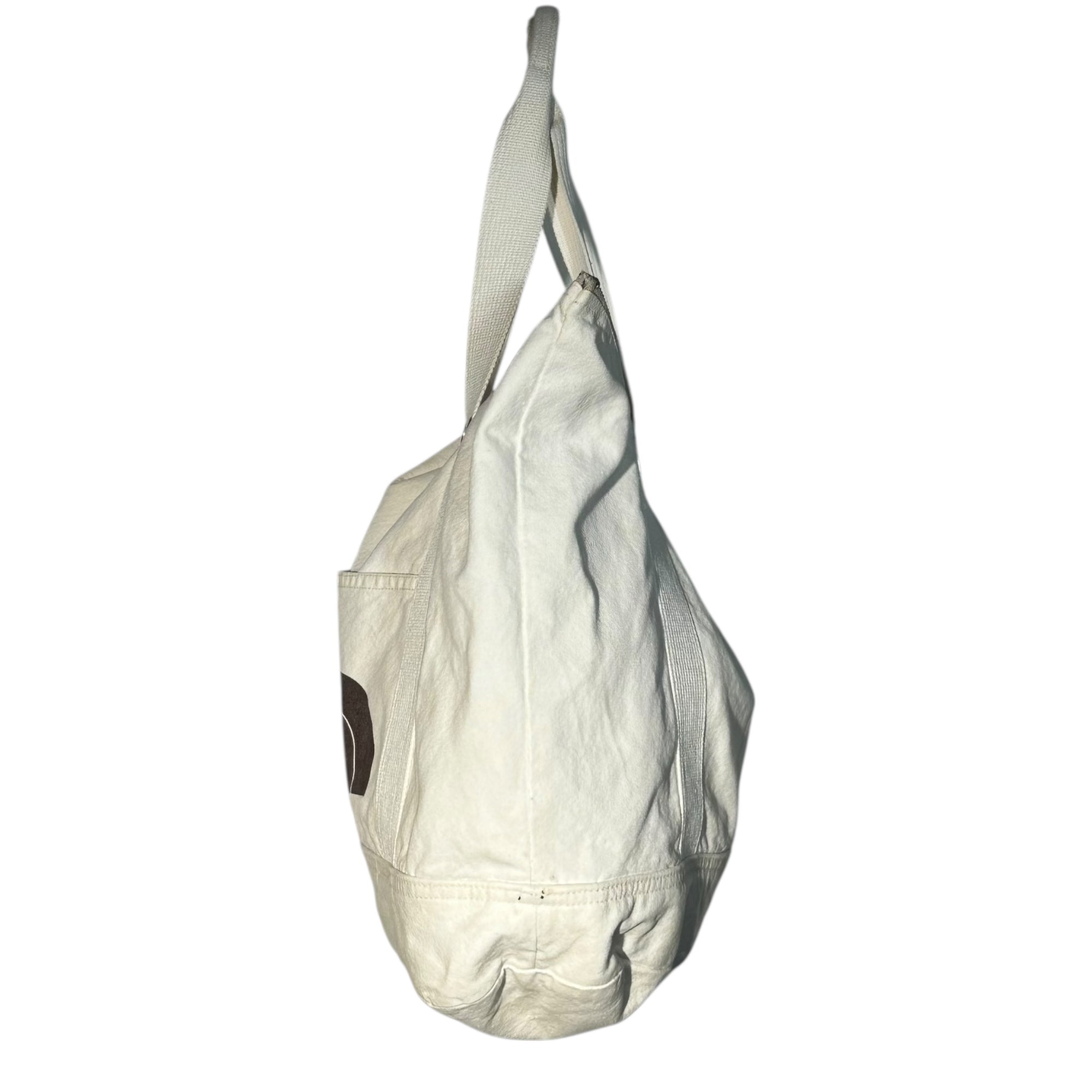 THE NORTH FACE(ノースフェイス) 80's Vintage Logo Print Canvas Tote Bag ヴィンテージ ロゴ プリント キャンパス トート バッグ ホワイト 茶タグ 80年代