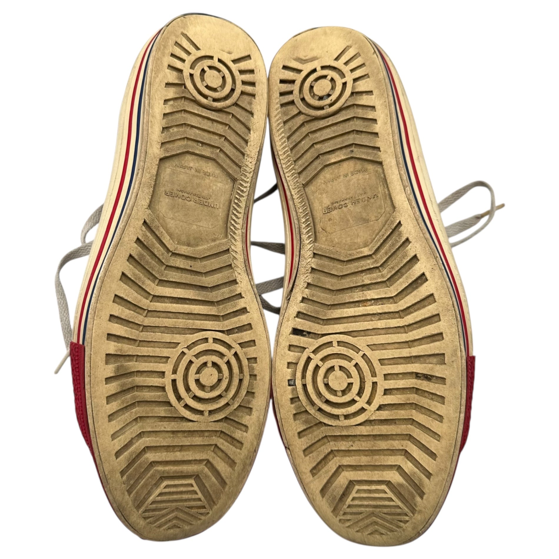 UNDERCOVER(アンダーカバー) 96AW WIRE Period Toe-Painted All Star Type Low-Cut Sneakers ワイヤー期 つま先塗装 オールスター タイプ ローカットスニーカー L(27.5~28.0cm程度) ブラック×ホワイト×レッド 1996年 初期アイテム 稀少 AS型
