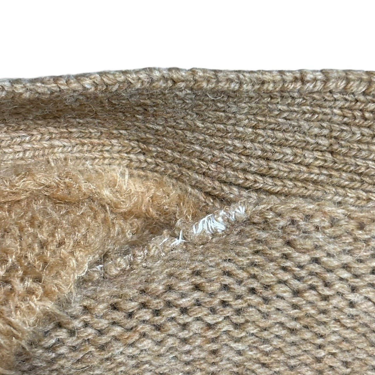 DRIES VAN NOTEN(ドリスヴァンノッテン) 90's Mohair Wool Ethnic Color-Block Knit Cardigan モヘア ウール エスニック 切替 ニット カーディガン L ベージュ 90年代 アーカイブ