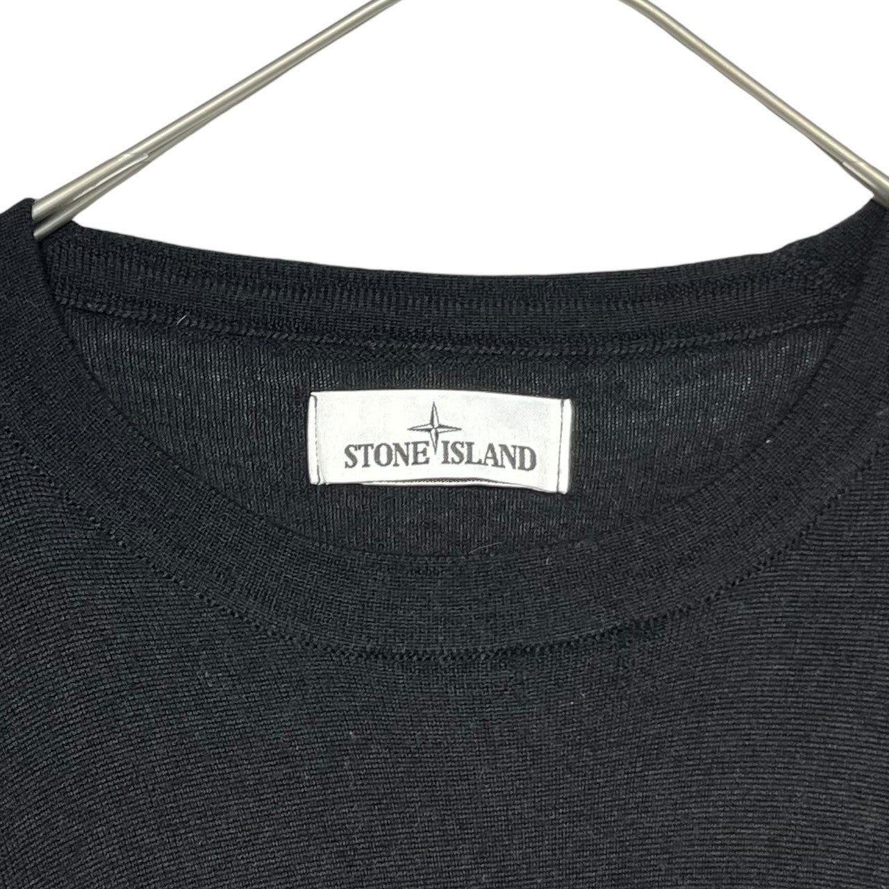 STONE ISLAND(ストーンアイランド) 21AW High gauge crew neck knit ハイゲージ クルーネック ニット 7515526C4 XL ブラック