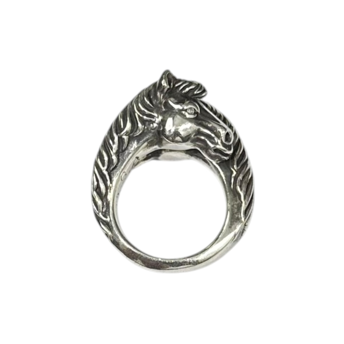 Peanuts&Co.(ピーナッツアンドカンパニー)  TWO FACE HORSE RING 2フェイス ホース リング ブラック ダイヤモンド 11号 シルバー 馬 指輪