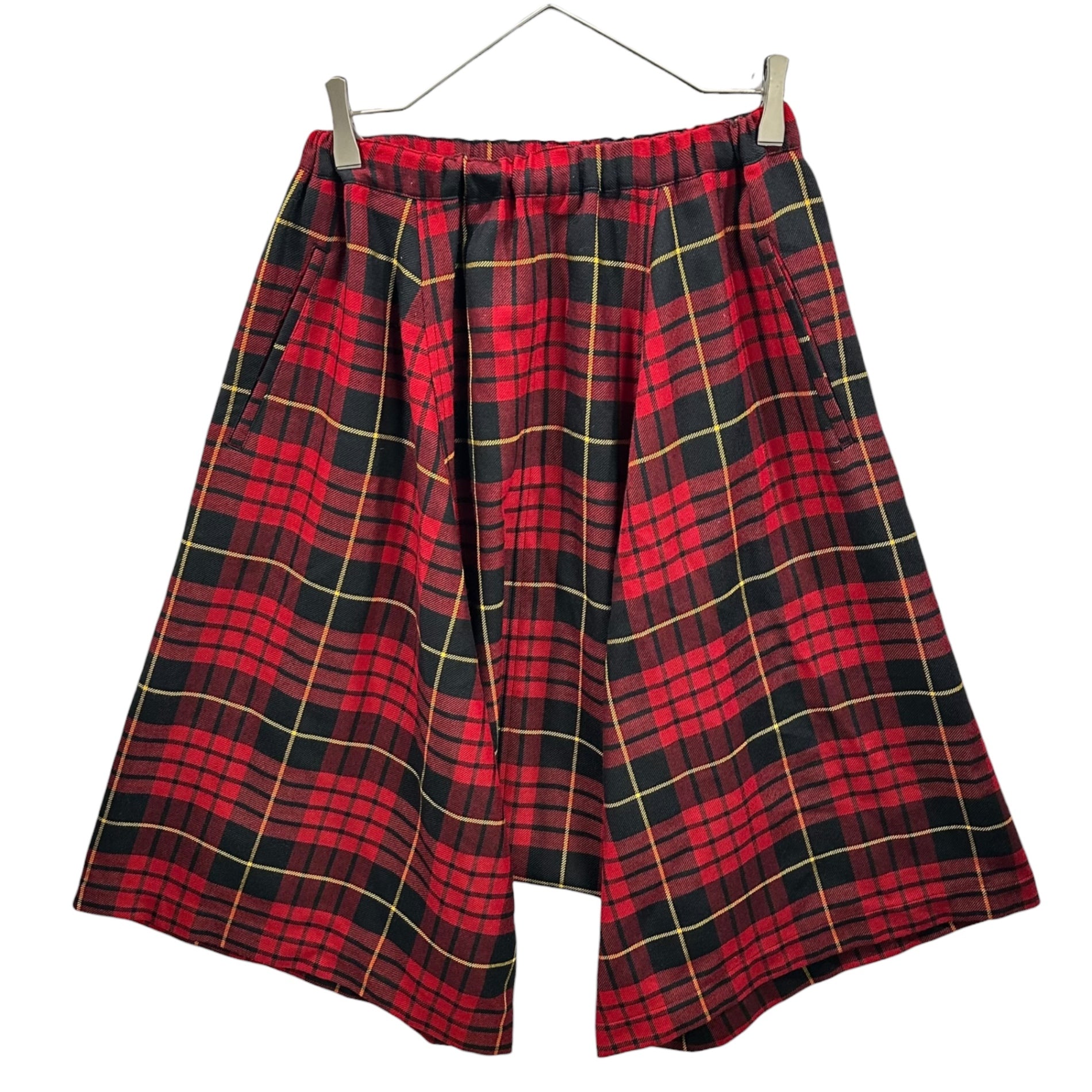 COMME des GARCONS(コムデギャルソン) 2017SS Wool Tartan Check Sarouel Cropped Pants ウール タータンチェック サルエル クロップド パンツ GS-P019 XS レッド×ブラック×イエロー AD2016 男性着用可能