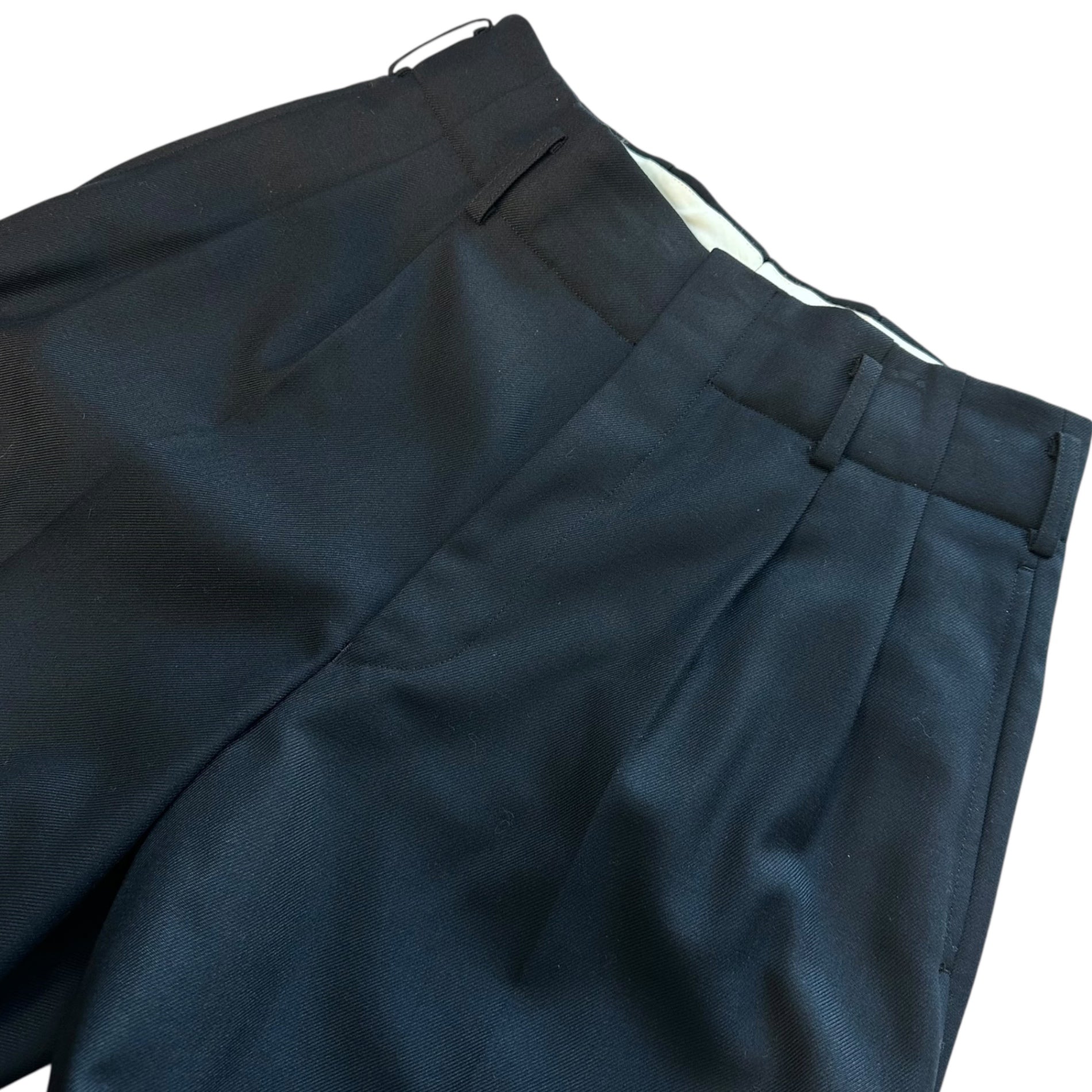 【SALE対象外】COMME des GARCONS(コムデギャルソン) 23SS Wool Polyester 2-Tuck Wide Trousers ウール ポリエステル 2タック ワイド トラウザーズ パンツ GK-P010 XS ブラック AD2022