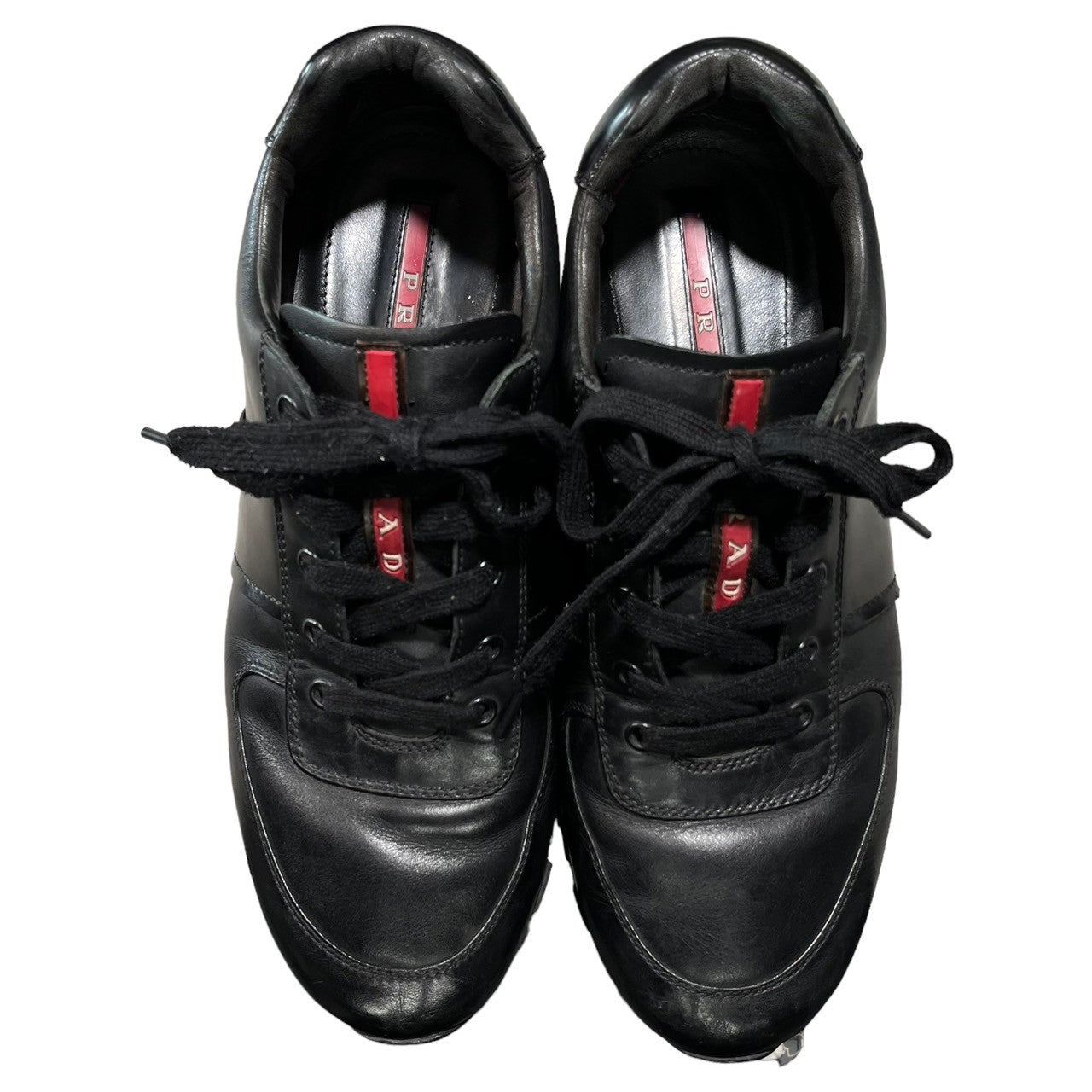 PRADA SPORT(プラダスポーツ) 00's centerline logo sneakers センター ライン ロゴ スニーカー 2718 6(25.5cm程度) ブラック テック