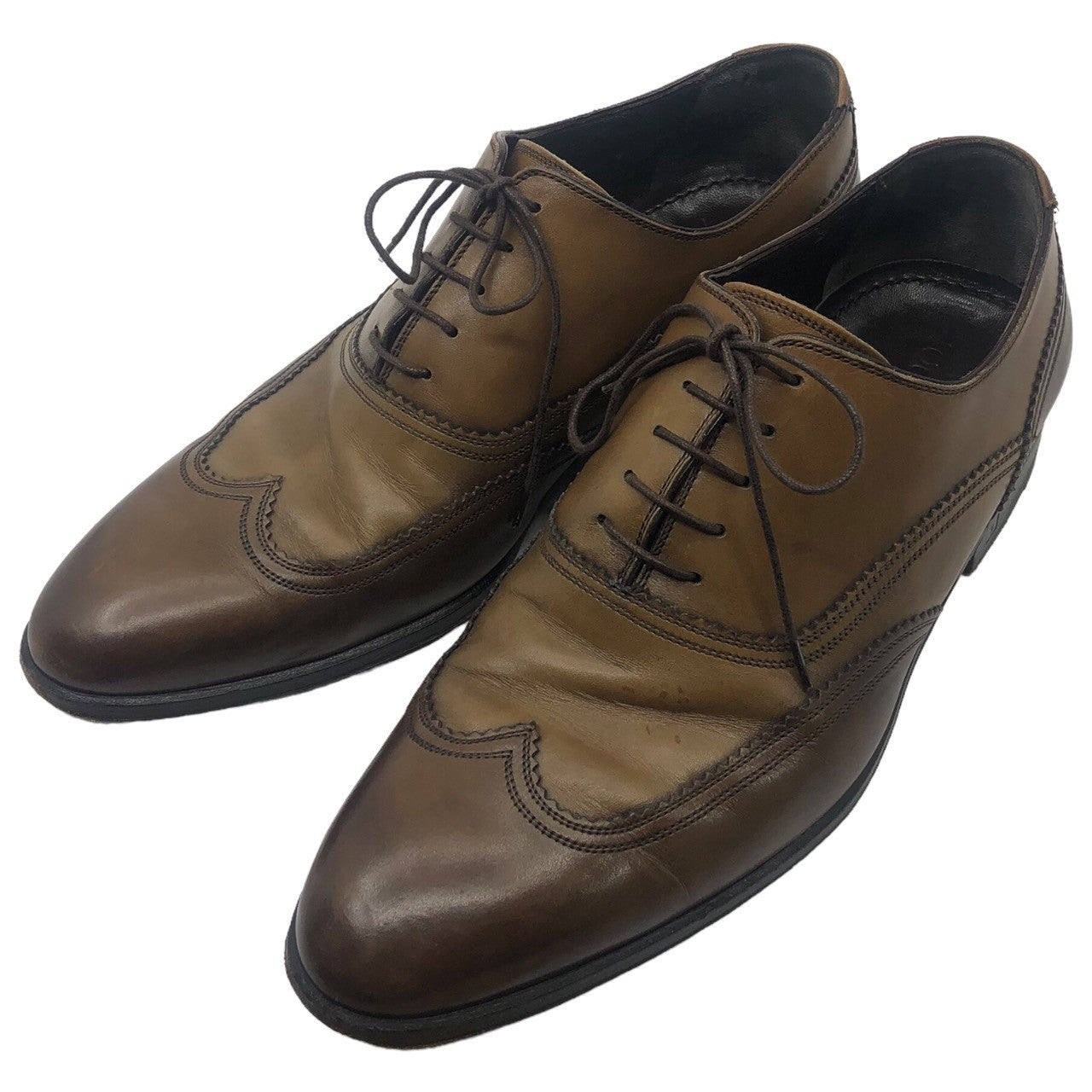 LOUIS VUITTON(ルイヴィトン) wingtip dress shoes ウィング チップ ドレス シューズ 0038 7(26cm程度) ブラウン 内羽 レザー 革靴