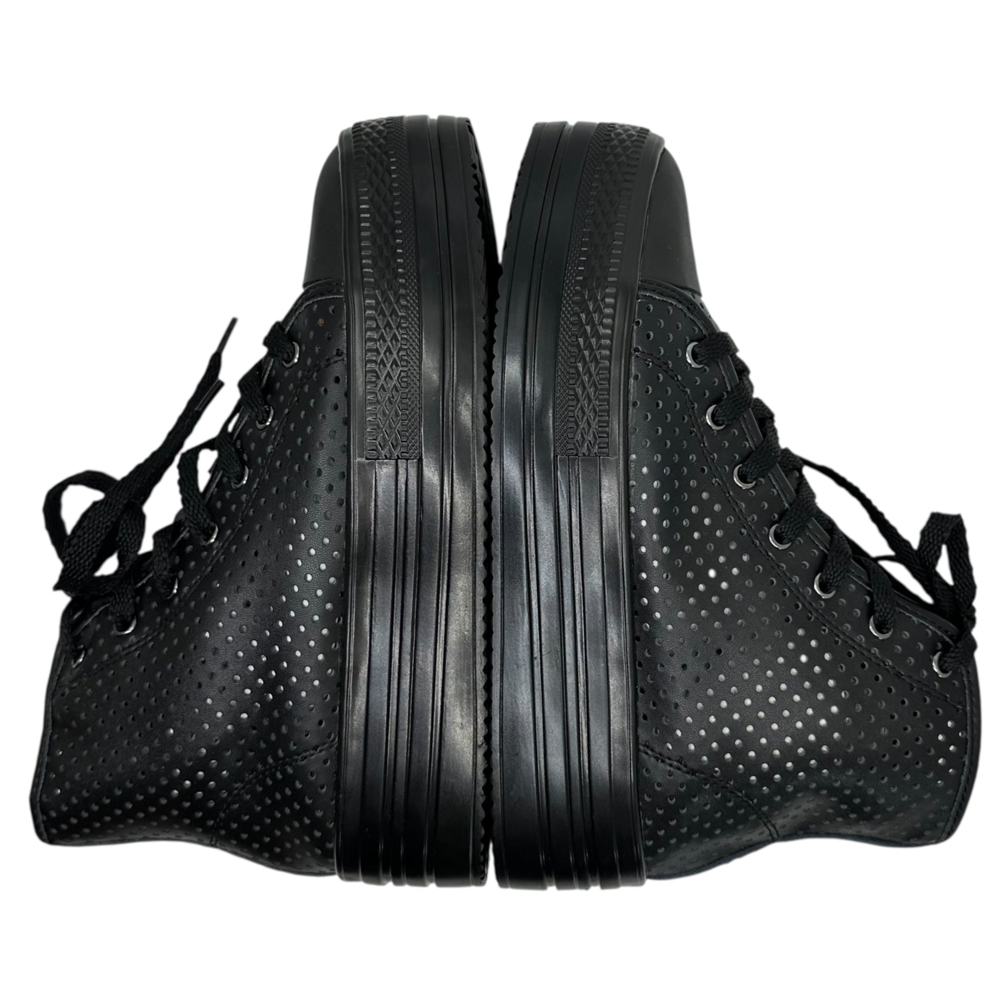 COMME des GARCONS JUNYA WATANABE(コムデギャルソンジュンヤワタナベ) Punching Leather Thick Sole High Cut Sneaker パンチング レザー 厚底 ハイカット スニーカー JA-K115 L ブラック
