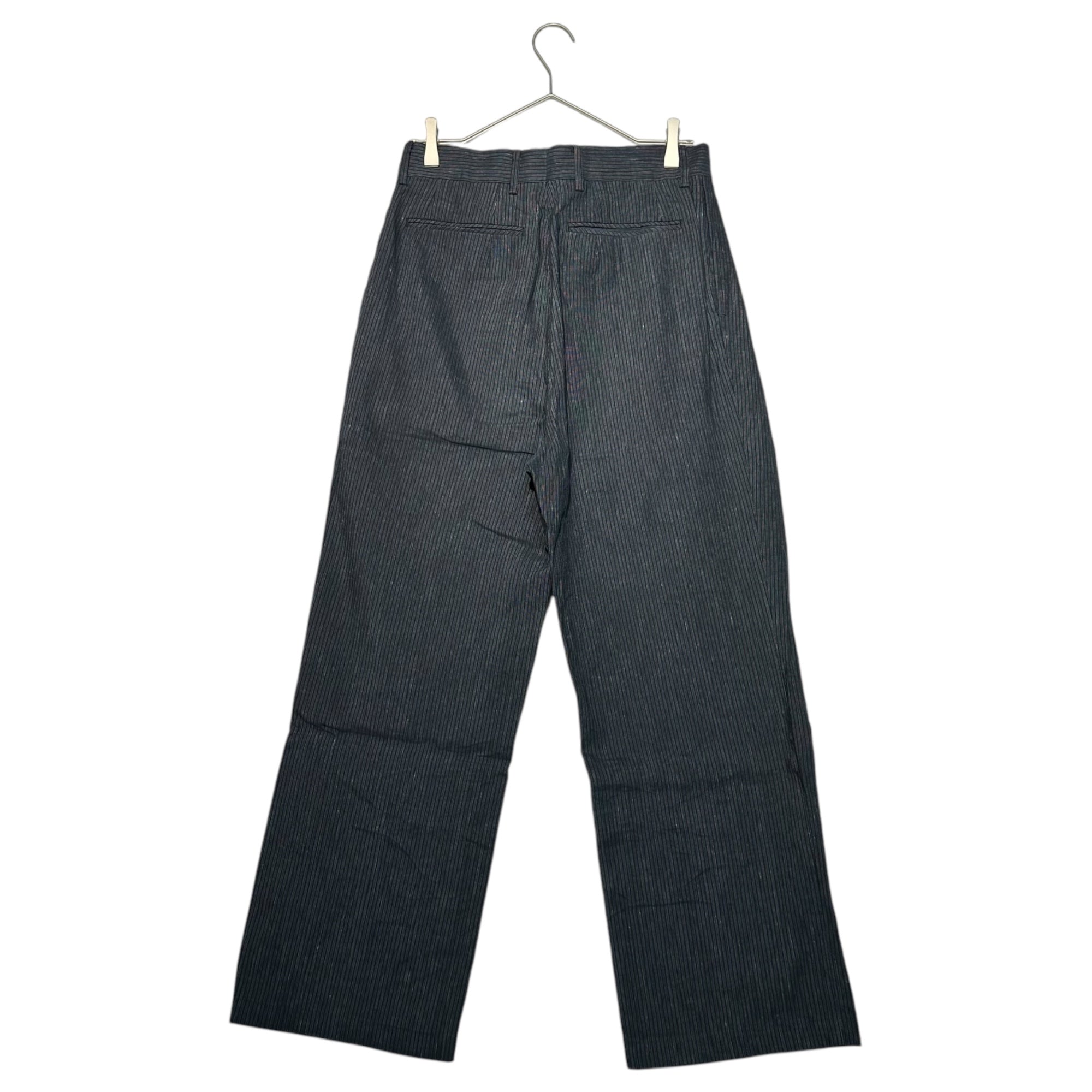 NEAT(ニート) 23SS Lanificio Luigi Ricceri Wide-type1 ストライプ ワイド パンツ 23-01RSW-TI 44 ネイビー スラックス