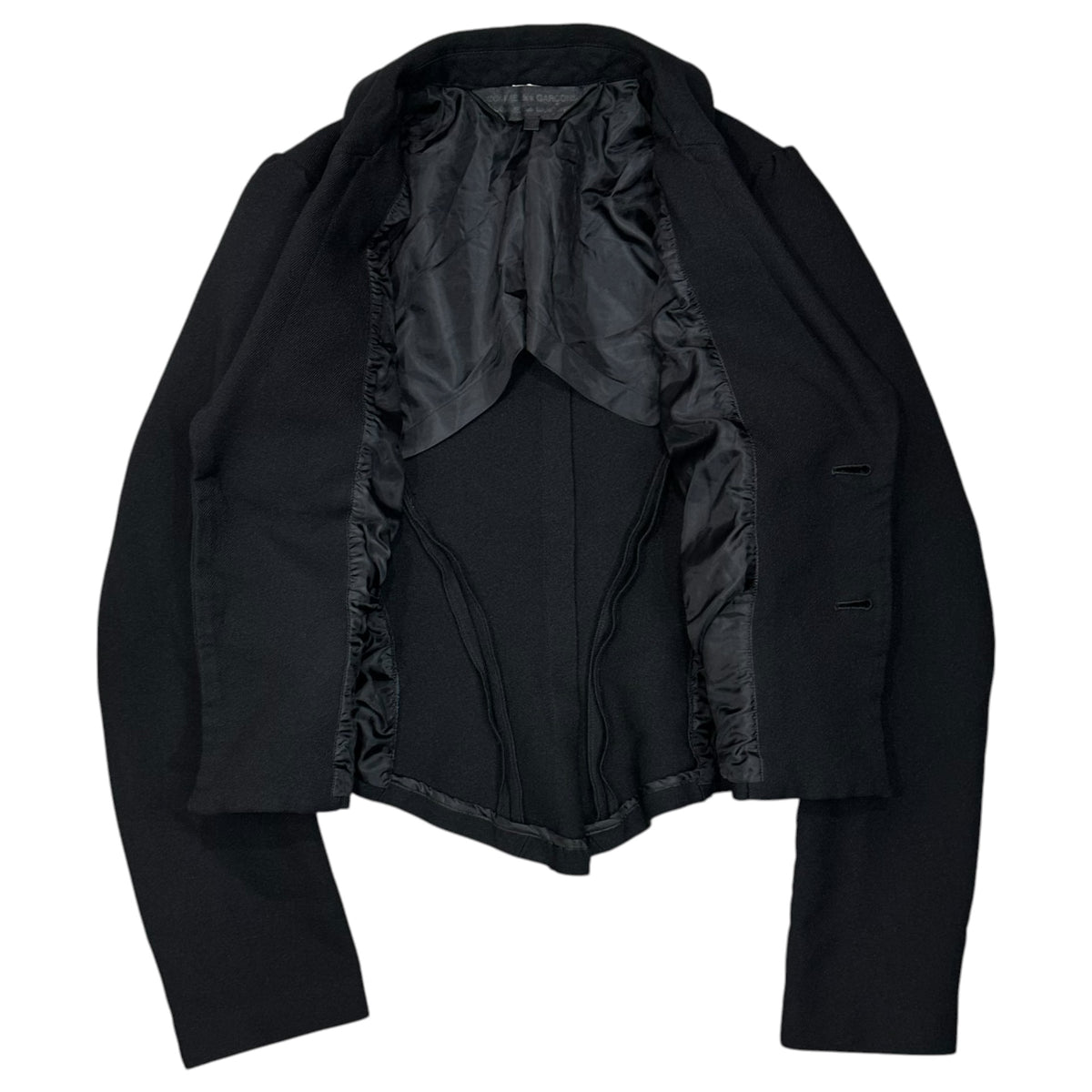 COMME des GARCONS COMME des GARCONS(コムデギャルソンコムデギャルソン) 2018AW Polyester Felted Short-Length Jacket ポリ 縮絨 ショートレングス ジャケット RB-J024 S ブラック AD2018