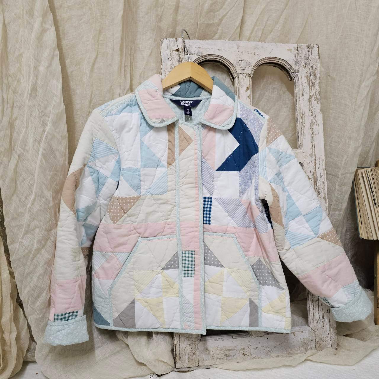 used_(ユーズド)  Patch_ quilted patchwork handmade jacket/キルティングパッチワークハンドメイドジャケット M ミックス