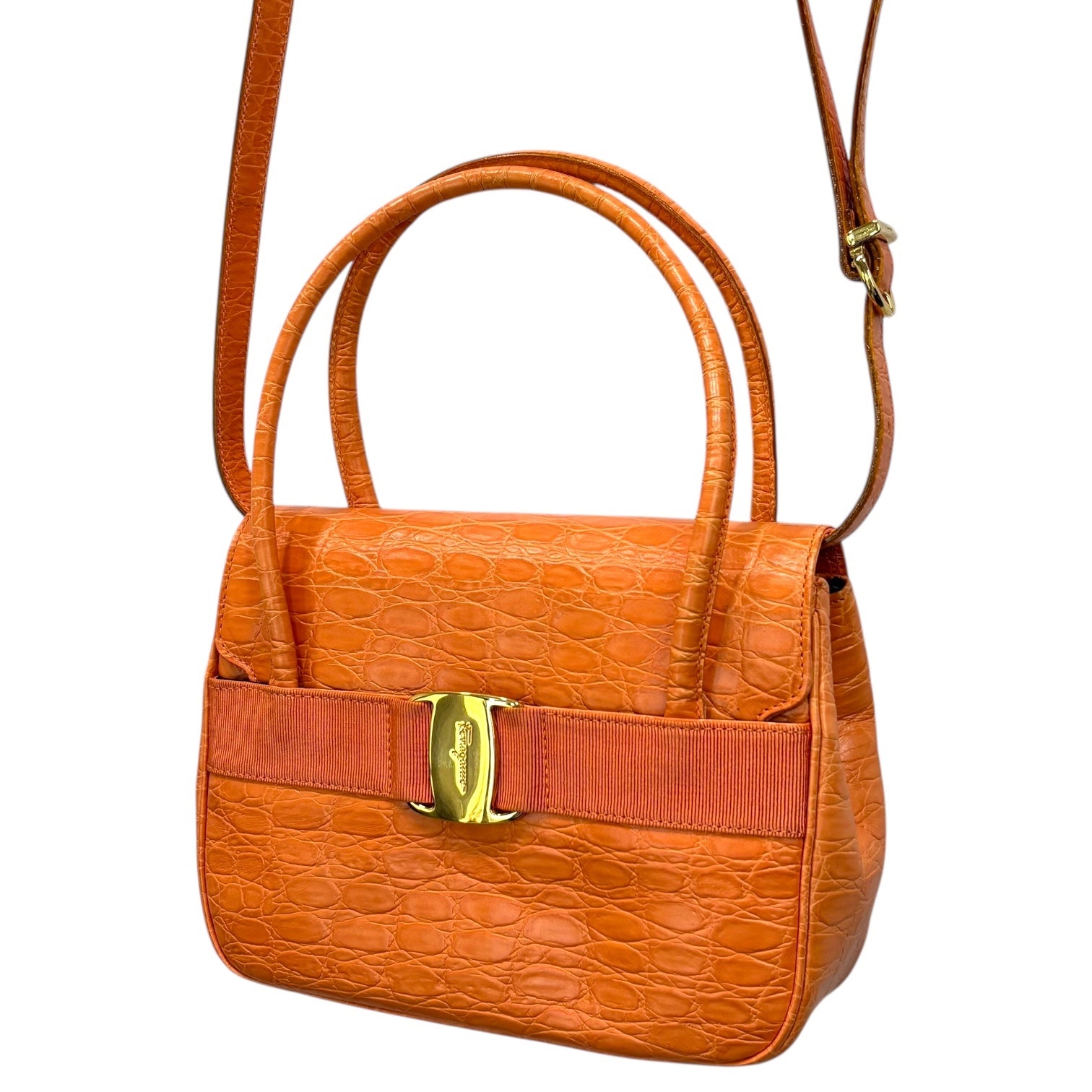 Salvatore Ferragamo(サルヴァトーレフェラガモ) Vara Croco Embossed