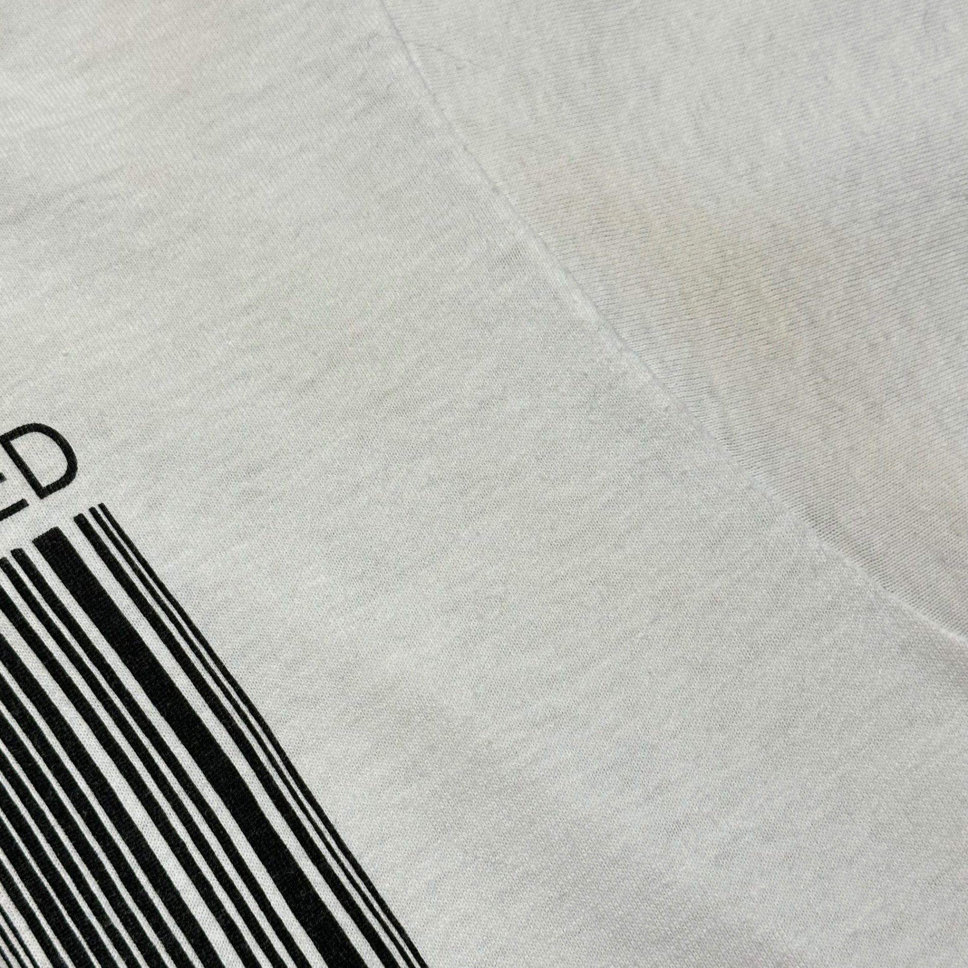 VINTAGE(ヴィンテージ) 1990's  Zebra Barcode Animal T-Shirt ゼブラ バーコード アニマル Tシャツ L ホワイト×ブラック human-i-tees