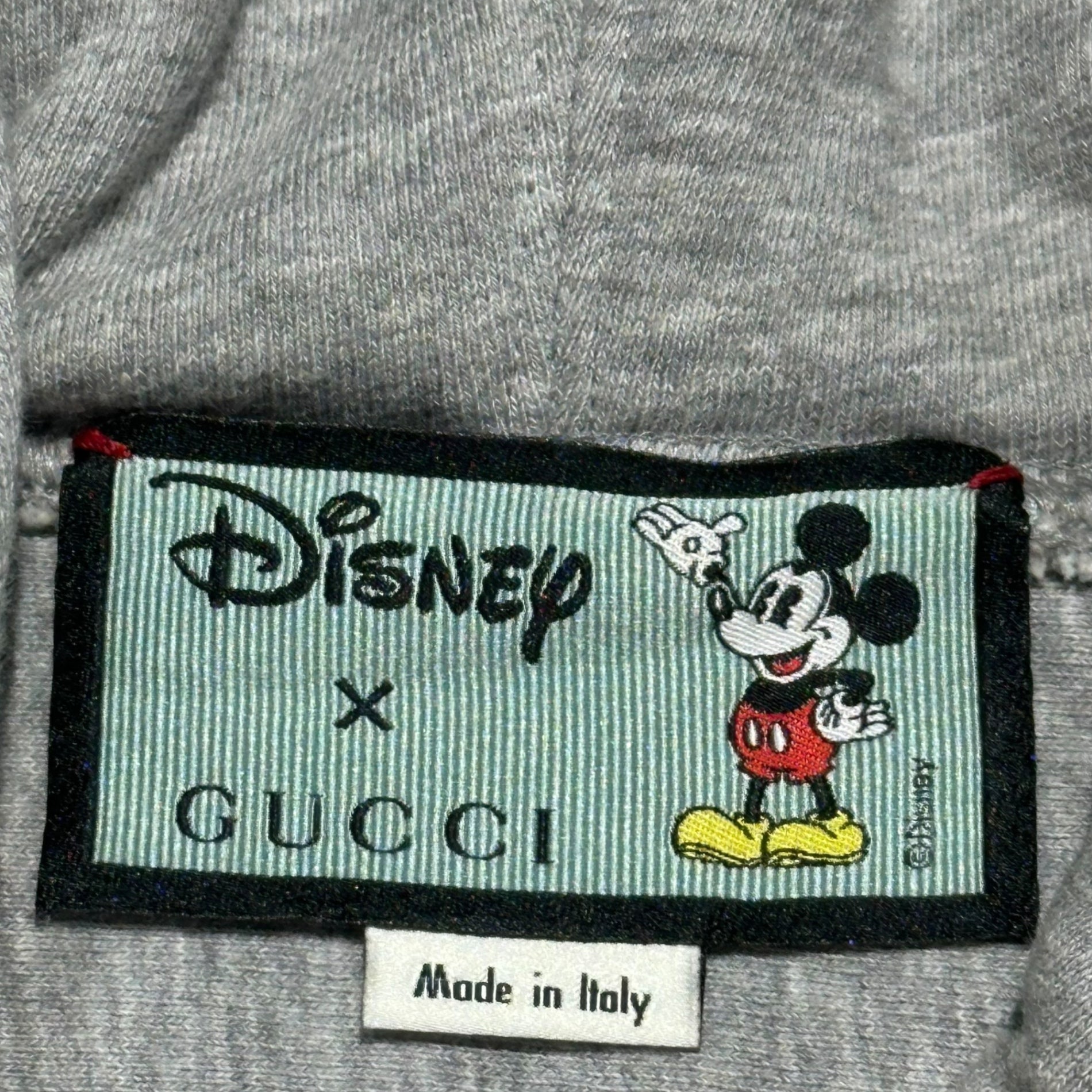 GUCCI×Disney(グッチ×ディズニー) Mickey Printed Logo Hoodie ミッキー プリント ロゴ フーディー  604218 XS グレー コラボ プルオーバー パーカー