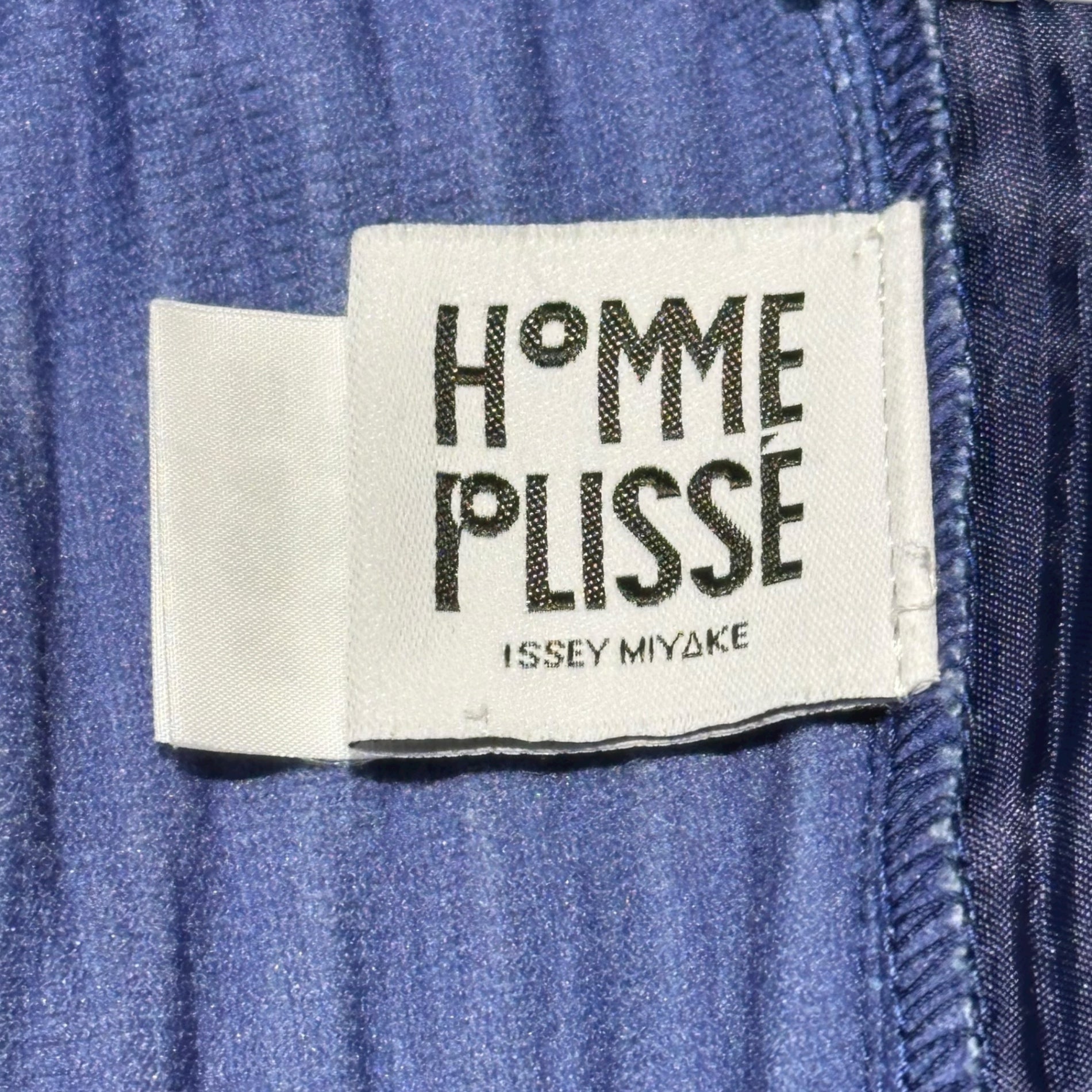 HOMME PLISSE ISSEY MIYAKE(オムプリッセイッセイミヤケ) Splash Paint Finish Pleated Tapered Slacks スプラッシュ ペイント 加工 プリーツ テーパード スラックス HP16-JF222 2(M程度) ブルー×ライトブルー