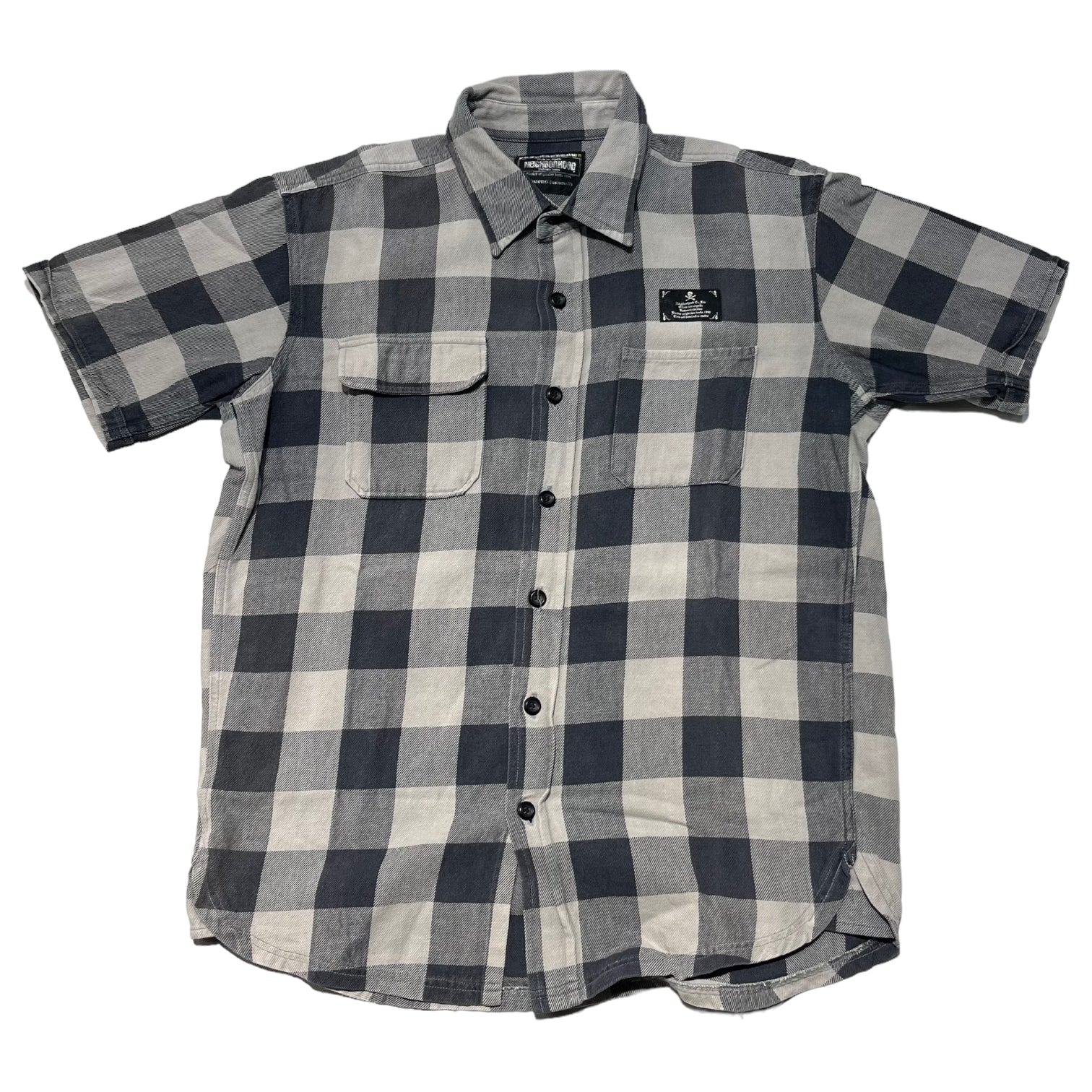 NEIGHBORHOOD(ネイバーフッド) 05's block check short sleeve shirt ブロックチェック 半袖 シャツ TSNH-SH04 S グレー