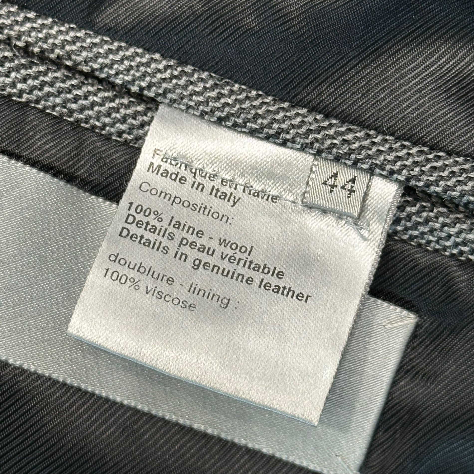 Dior HOMME(ディオールオム) 04AW by Hedi Slimane victim期 Rider's Belted Tailored Jacket ライダース ベルテッド テーラード ジャケット 4HH1020422 44 グレー×ブラック アーカイブ エディ期 コレクションランウェイ着用品 稀少品