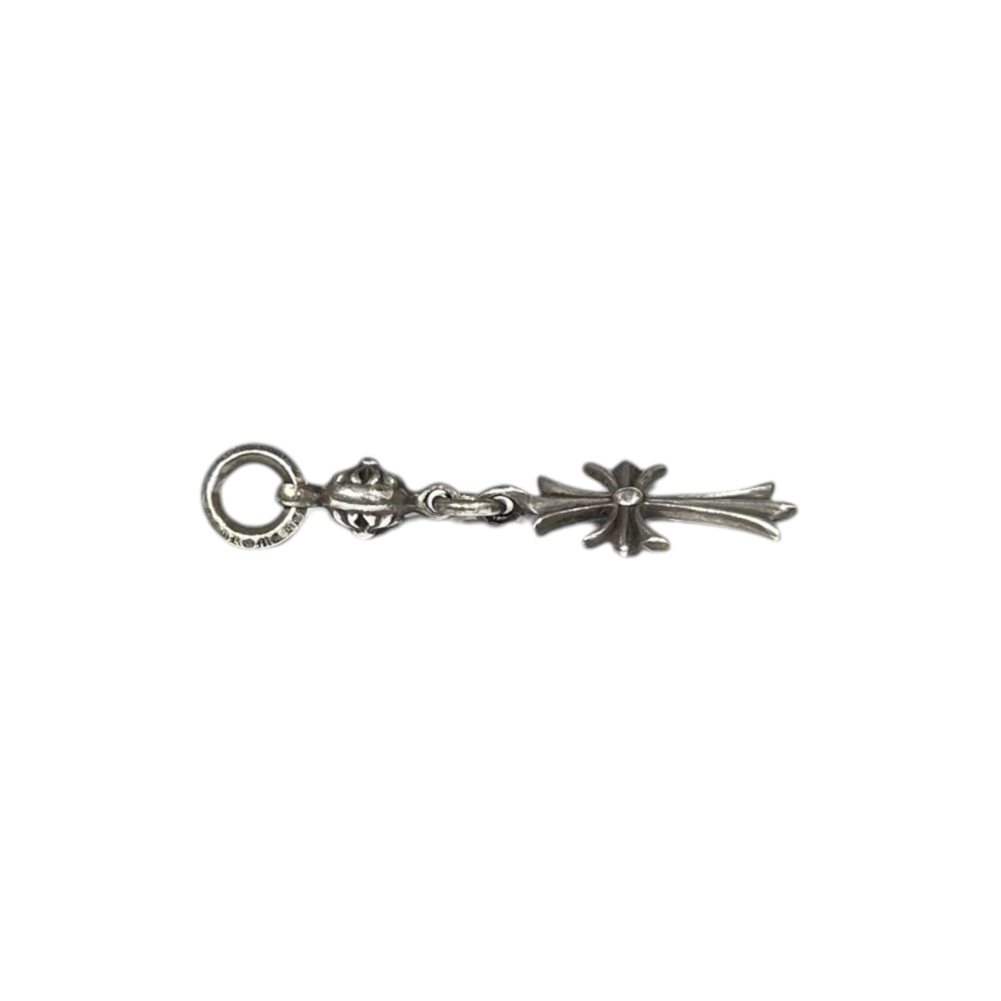 CHROME HEARTS(クロムハーツ) 1 Ball Tiny CH Cross Charm ＆ Ball Chain 1ボール タイニー CH クロス チャーム ボール チェーン ネックレス シルバー