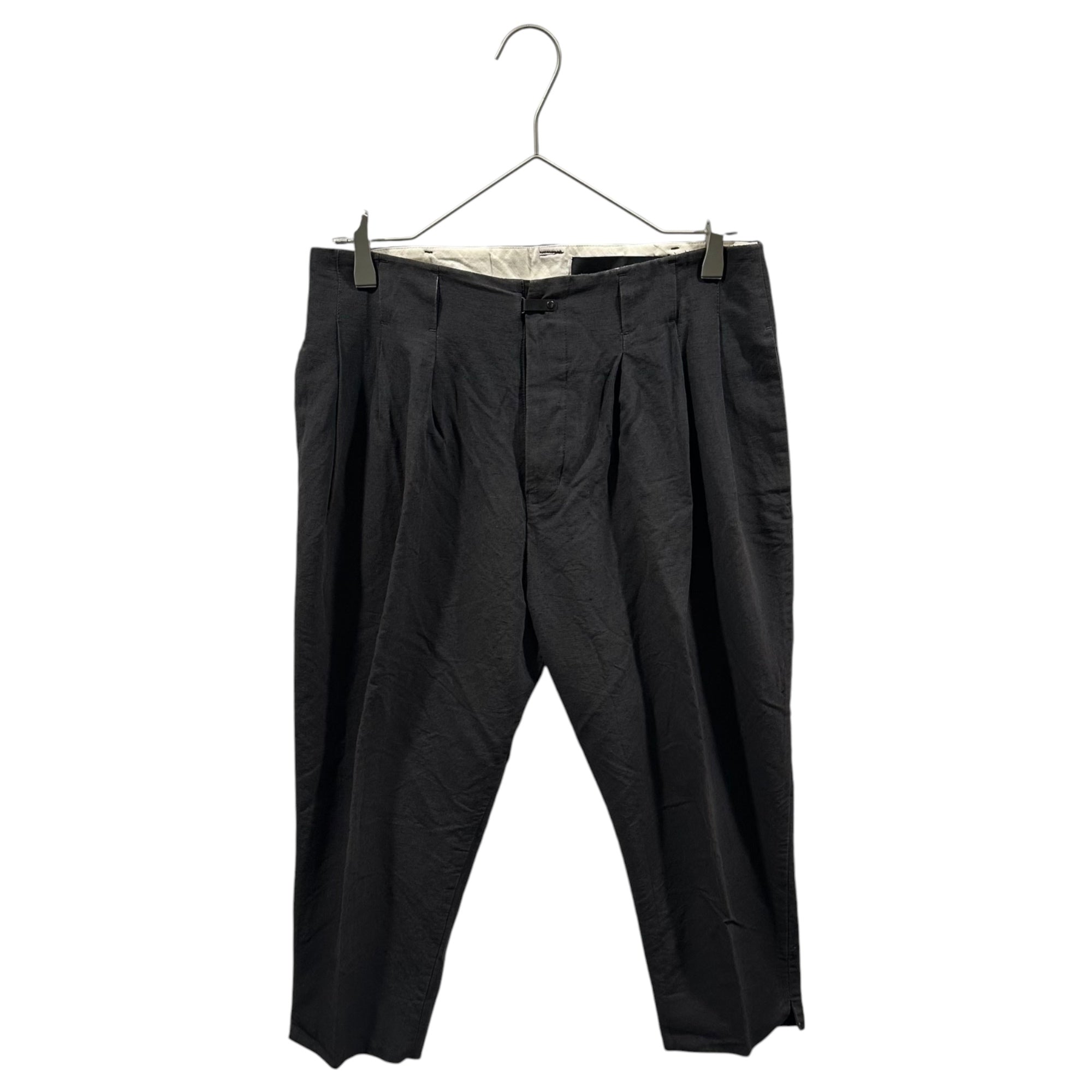 The Viridi-anne(ザヴィリディアン) Co/Li 2-Pleat Cropped Trousers コットン リネン 2タック クロップド スラックス VI-2188-04 1 グレー