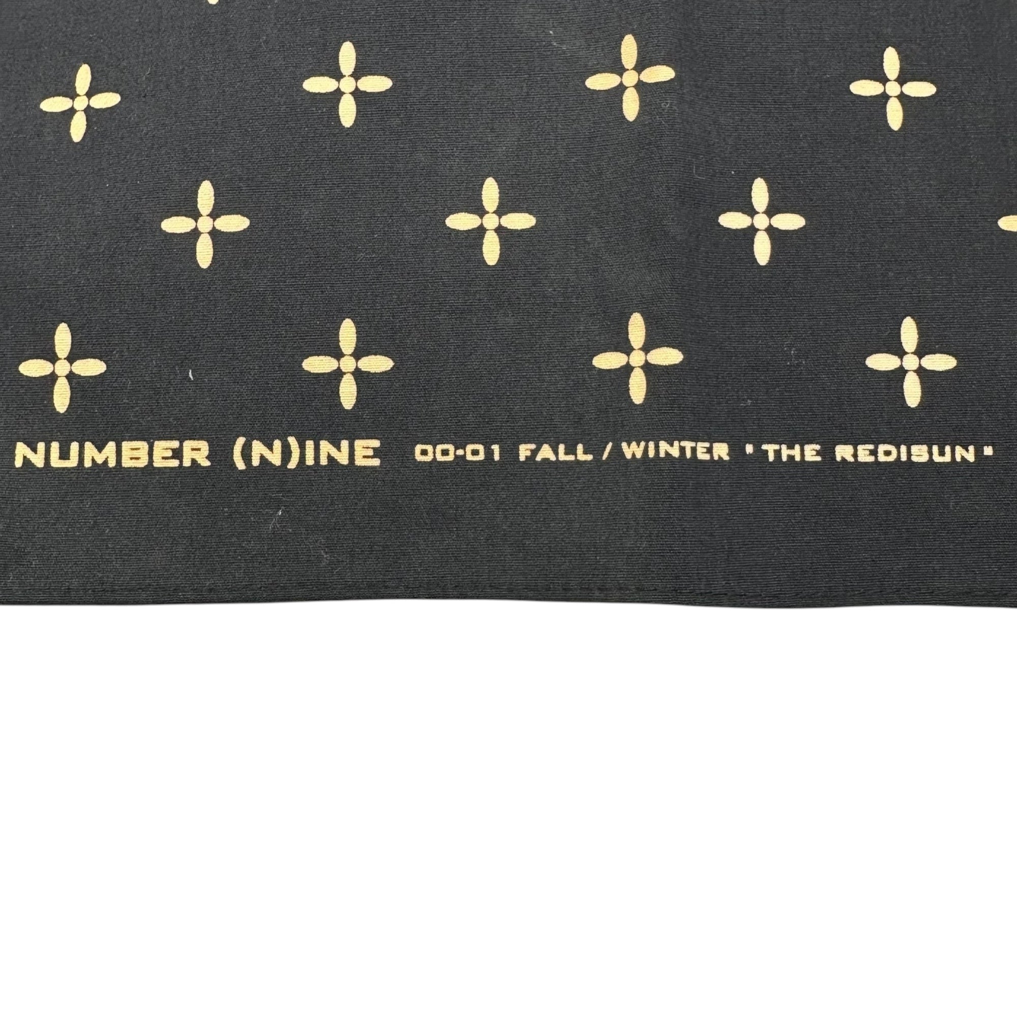 NUMBER (N)INE(ナンバーナイン) 2000-01 FALL/WINTER "THE REDISUN" Bandana ヴィンテージ クロス バンダナ ブラック×ベージュ