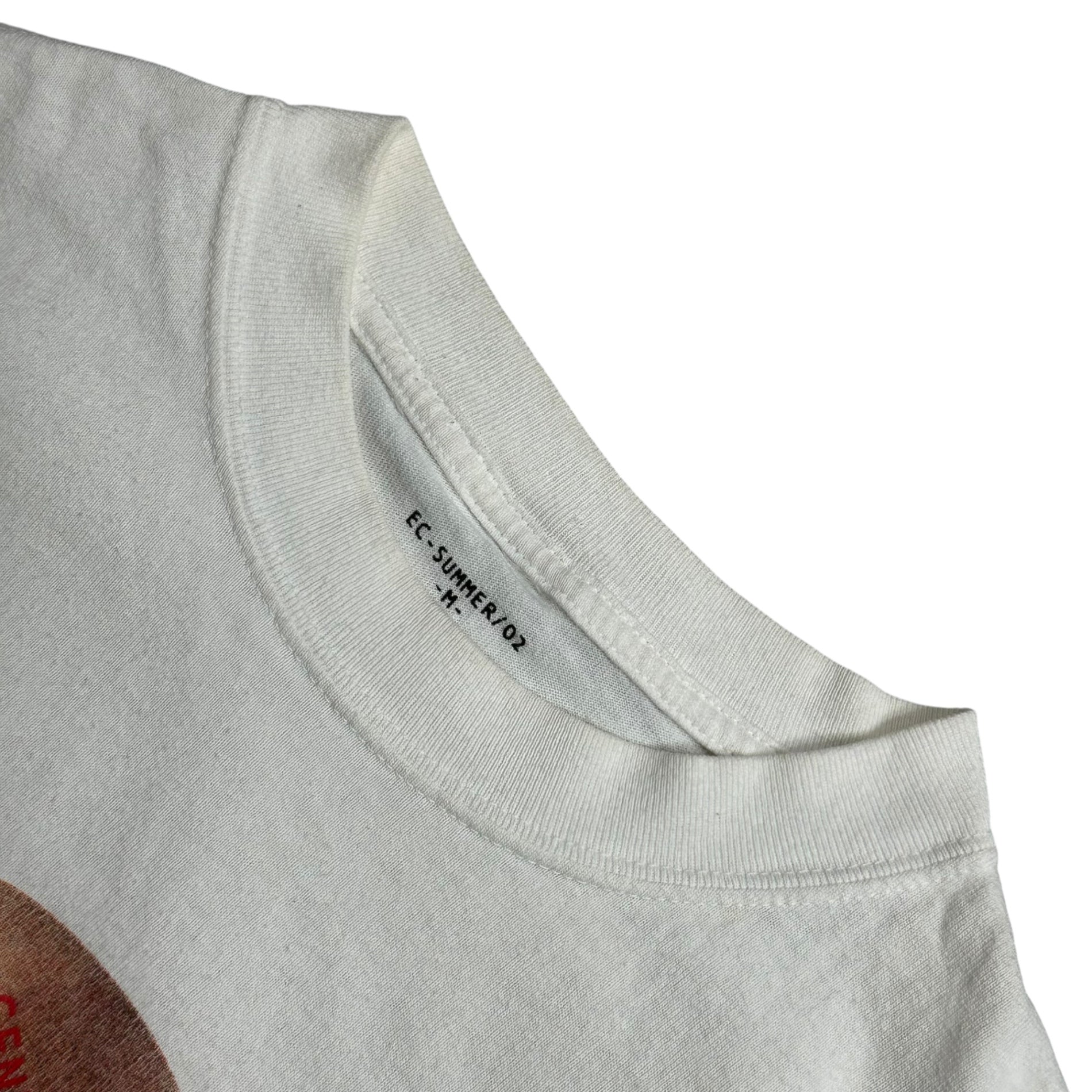 ELECTRIC COTTAGE(エレクトリックコテージ) 2002SS Lip Lightning Circle Graphic S/S T-Shirt リップ ライトニング サークル グラフィック 半袖 Tシャツ M ホワイト×レッド×シルバー GENERAL STRIKE PIESE