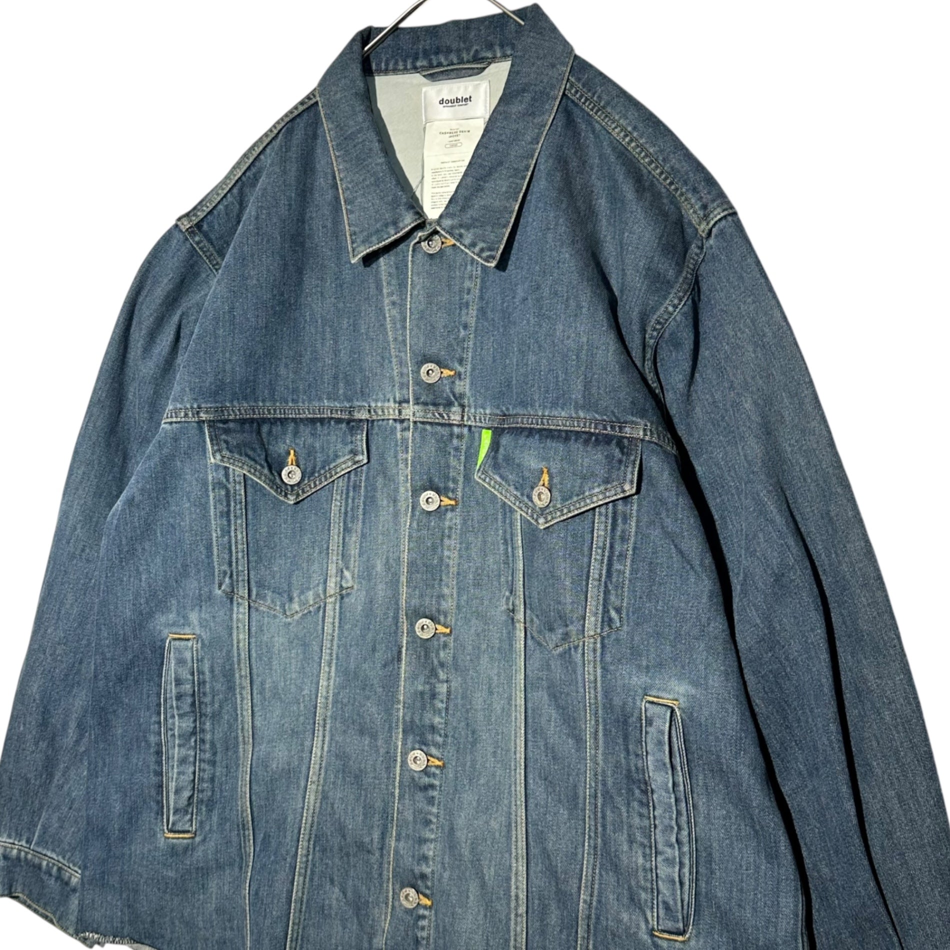 doublet(ダブレット) 19AW CASHMERE DENIM JACKET カシミア デニム ジャケット 19AW12BL92 M インディゴ
