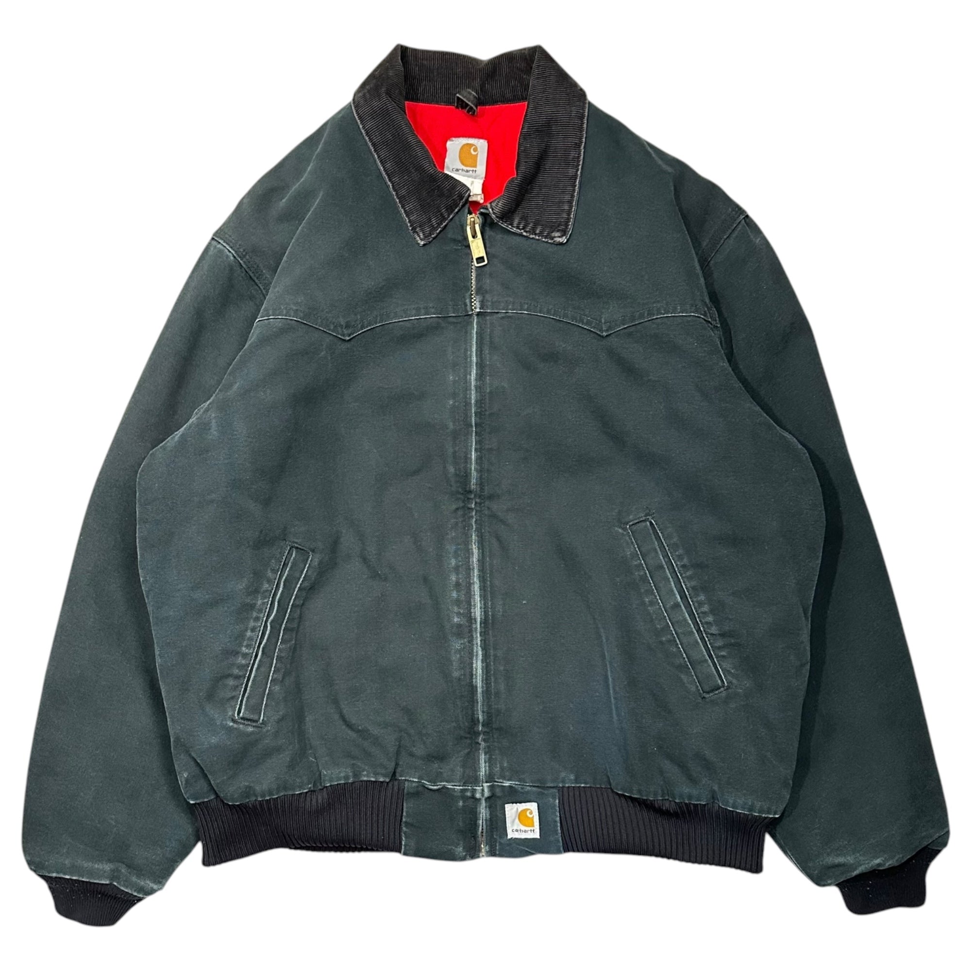 carhartt(カーハート) 00's Santa Fe Jacket - Red Lining サンタフェ ジャケット J13 XL ブラック サンフェード 裏地赤