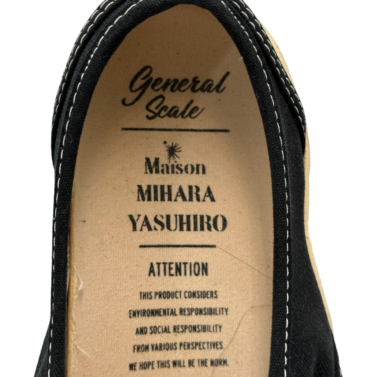 Maison MIHARA YASUHIRO(メゾンミハラヤスヒロ) General-Scale Low-Cut Sneakers ジェネラル スケール ローカット スニーカー S09FW206 43 ブラック×アイボリー