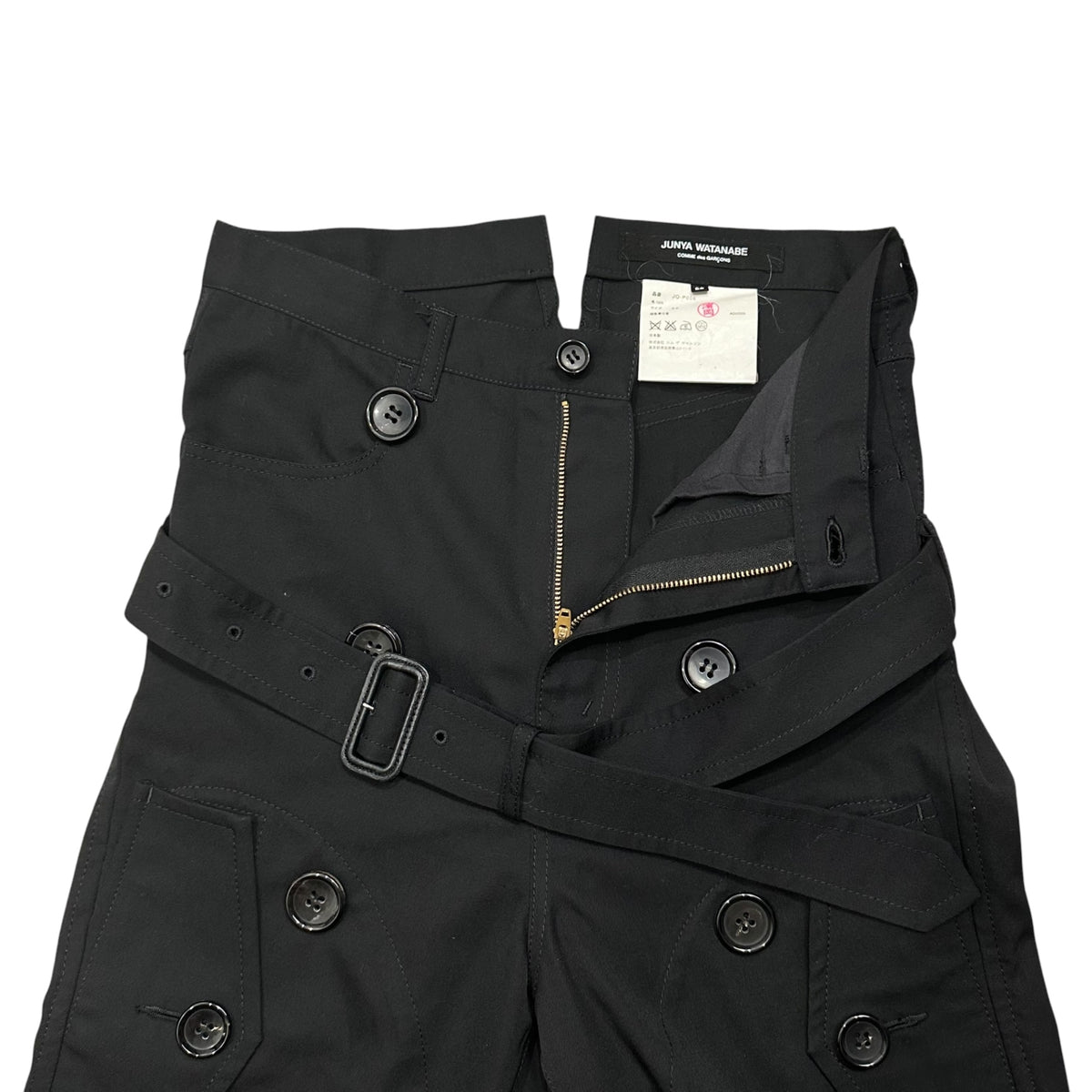 JUNYA WATANABE COMME des GARCONS(ジュンヤワタナベコムデギャルソン) 2006SS Wool Gabardine Sarouel Bondage Pants ウールギャバジン サルエル ボンテージ パンツ JQ-P006 SS ブラック AD2005 アーカイブ