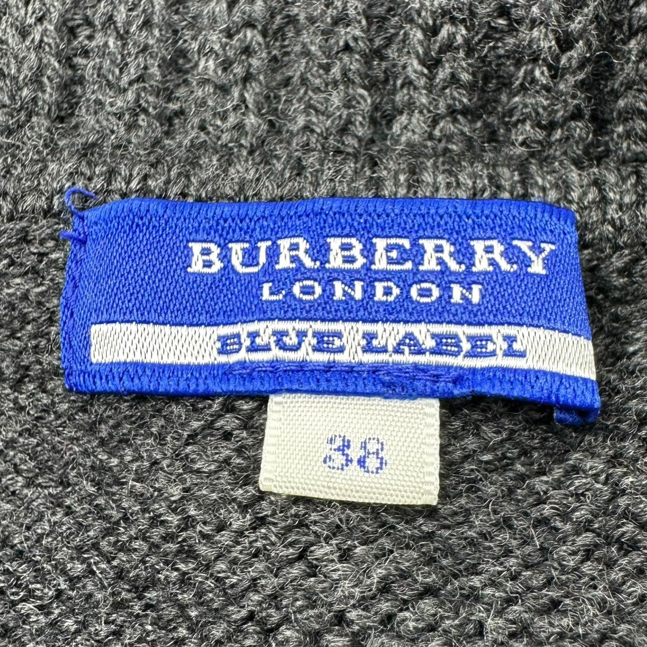 BURBERRY BLUE LABEL(バーバリーブルーレーベル) Long Sleeve Off-Turtleneck Knit 長袖 オフタートルネック ニット FBF06-631-08 38(M程度) グレー