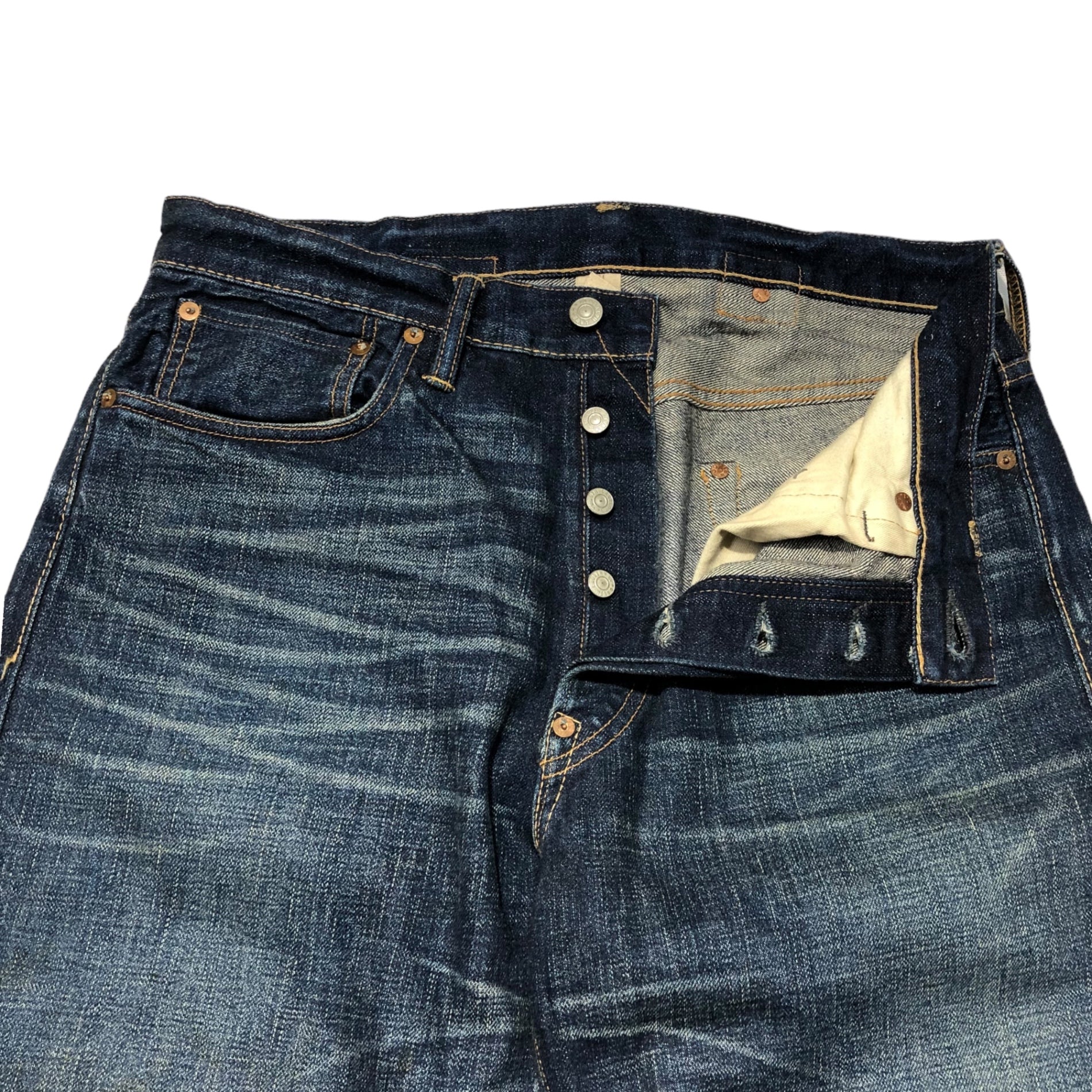 RRL(ダブルアールエル) cinch back denim pants シンチバック デニム パンツ 32×32 インディゴ ジーンズ